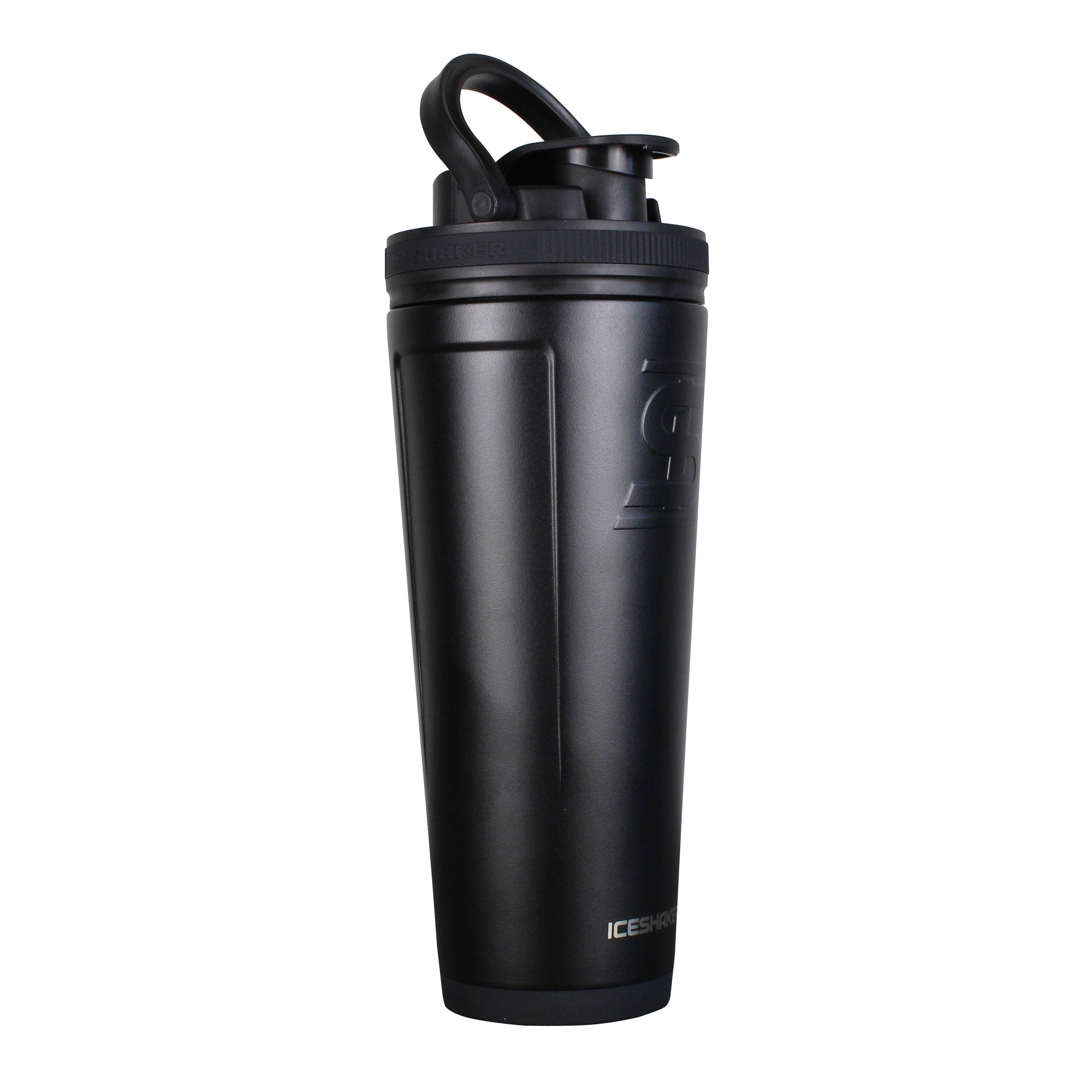 Black Insulated 36oz Protein Shaker Bottle Ice Shaker