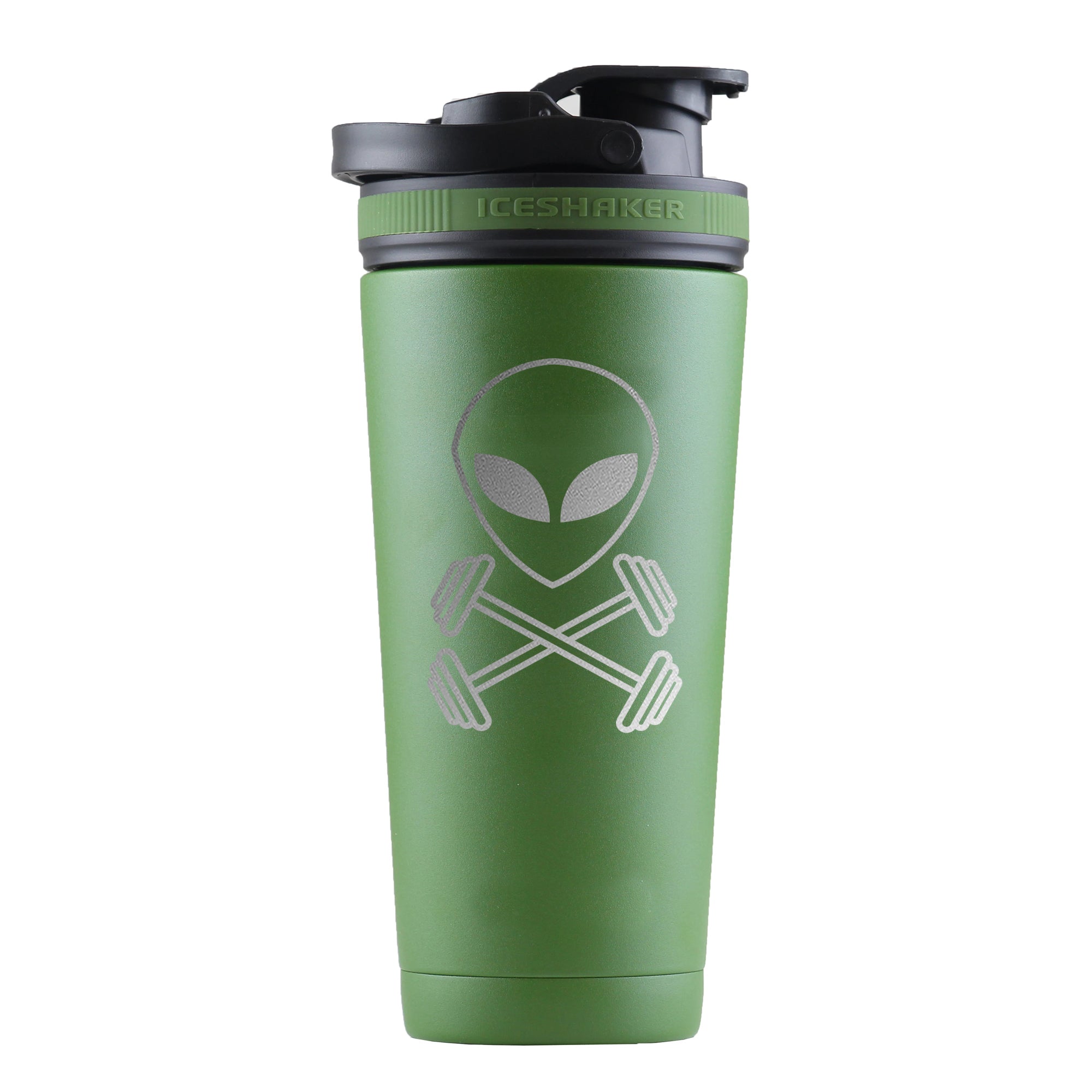 Green Custom Insulated Protein Shaker Bottle - 26 oz.