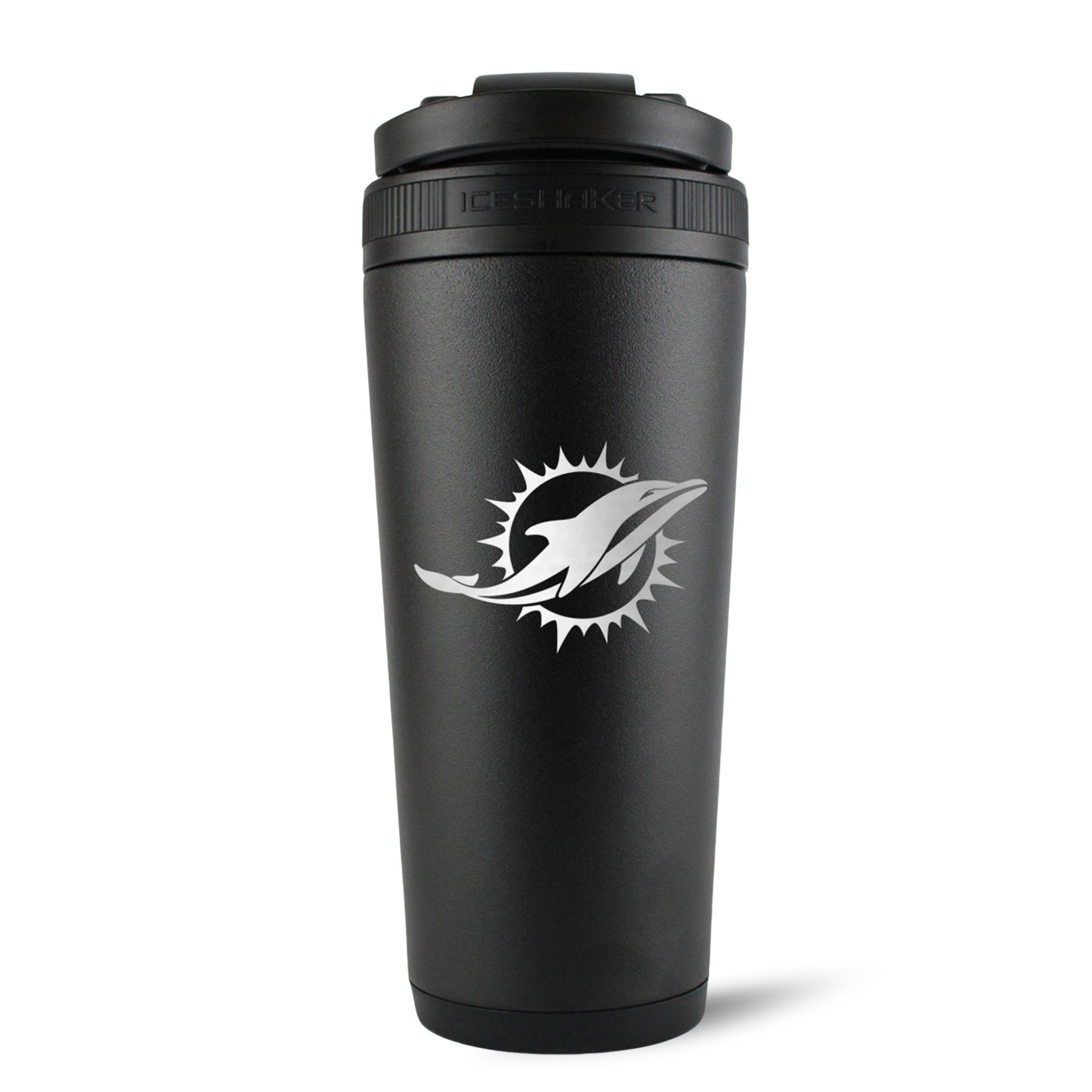 Officially Licensed Miami Dolphins 26oz Ice Shaker - Black