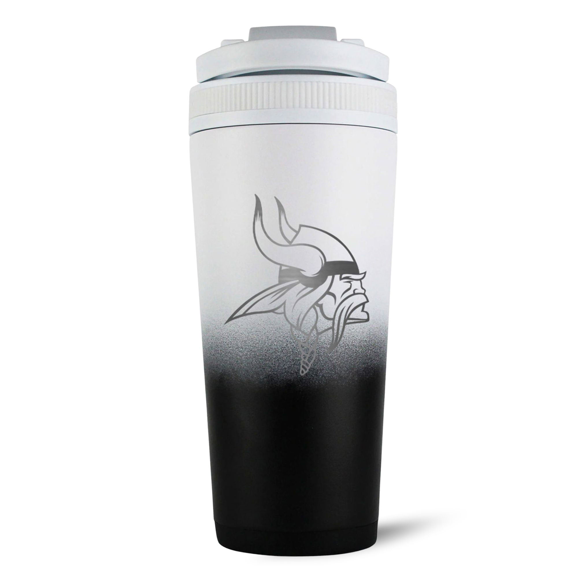 Officially Licensed Minnesota Vikings 26oz Ice Shaker - Black White Ombre