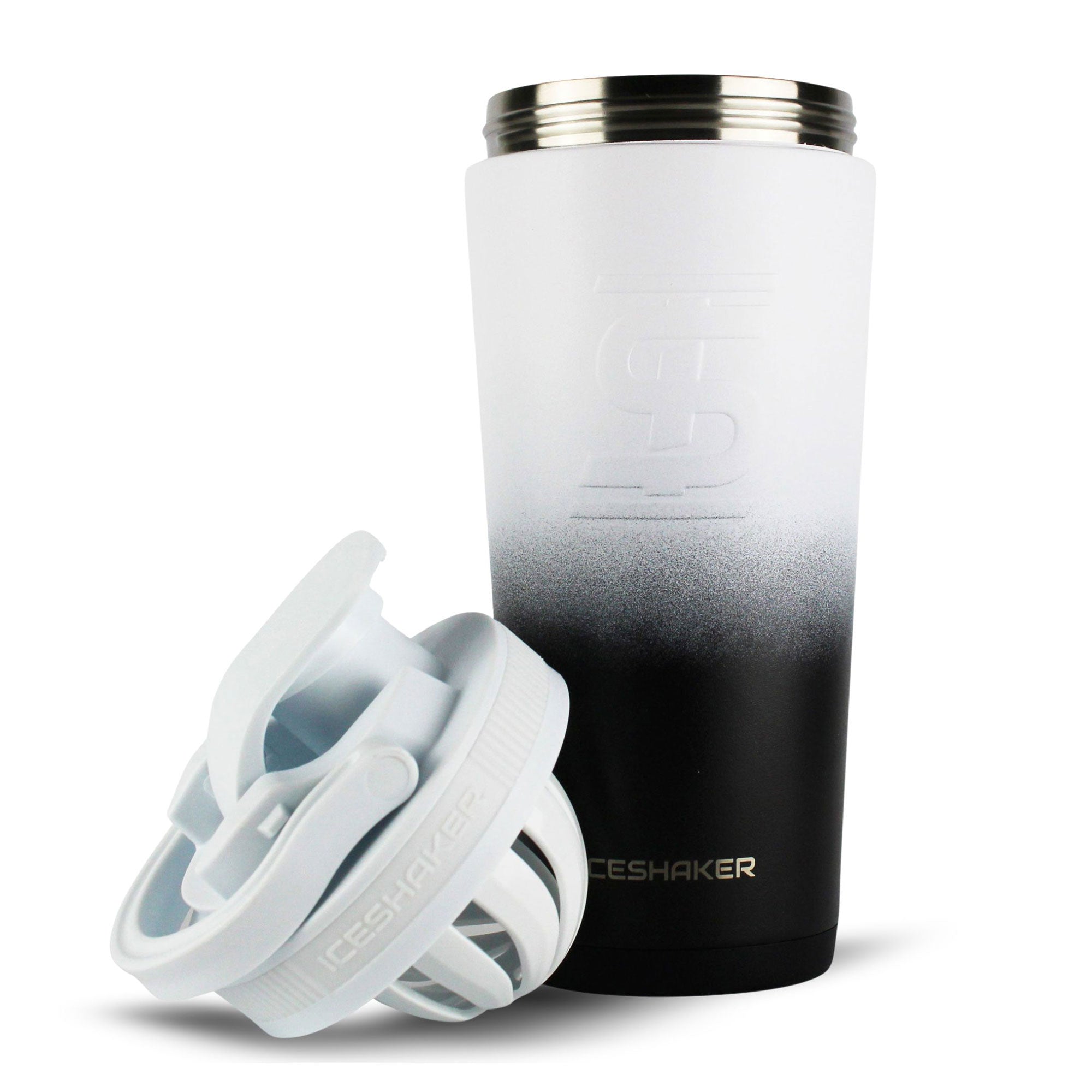 Ice Shaker Ombre Series 26oz Shaker Bottle - Black White Ombre