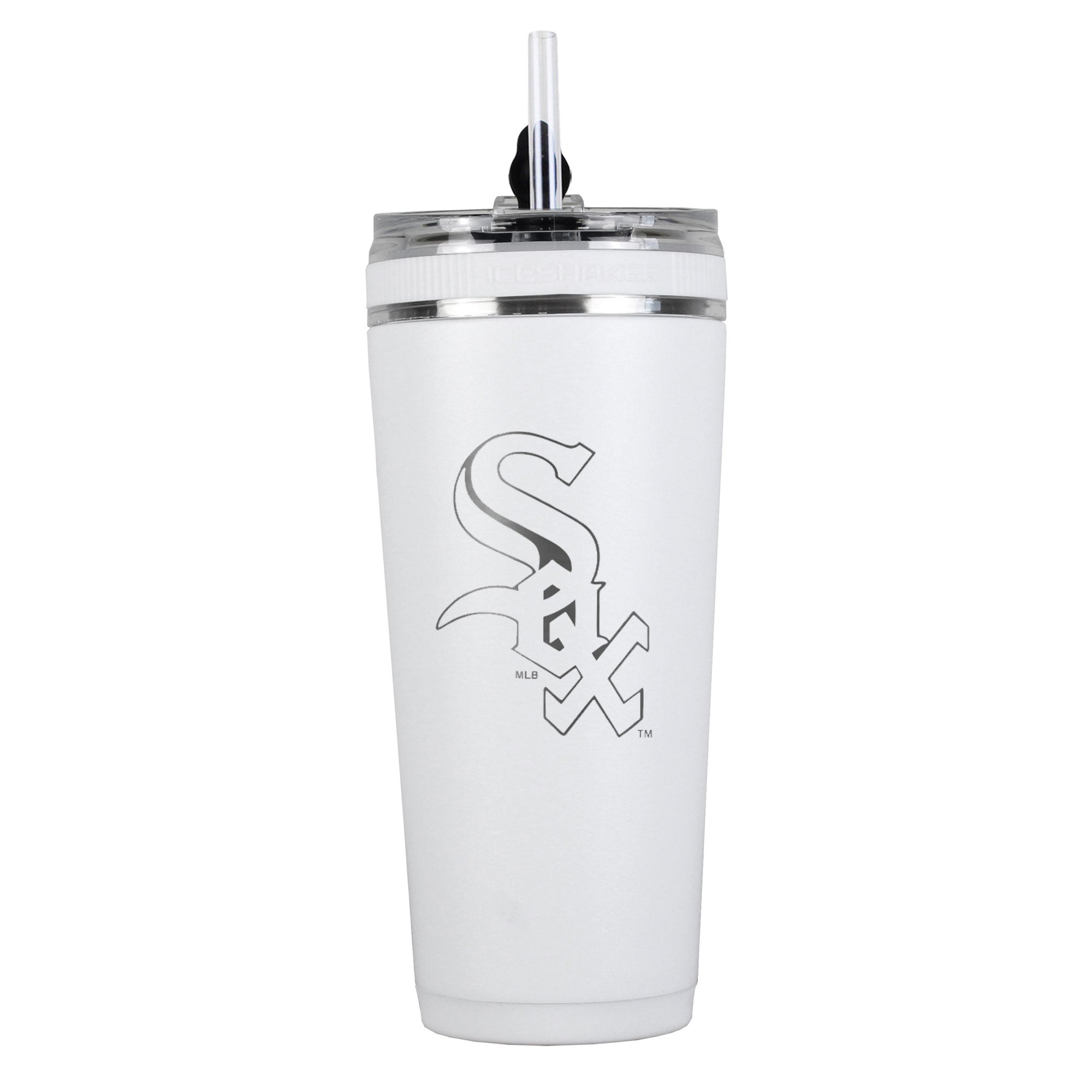 Officially Licensed Chicago White Sox (Inverted Logo) 26oz Flex Bottle  - White