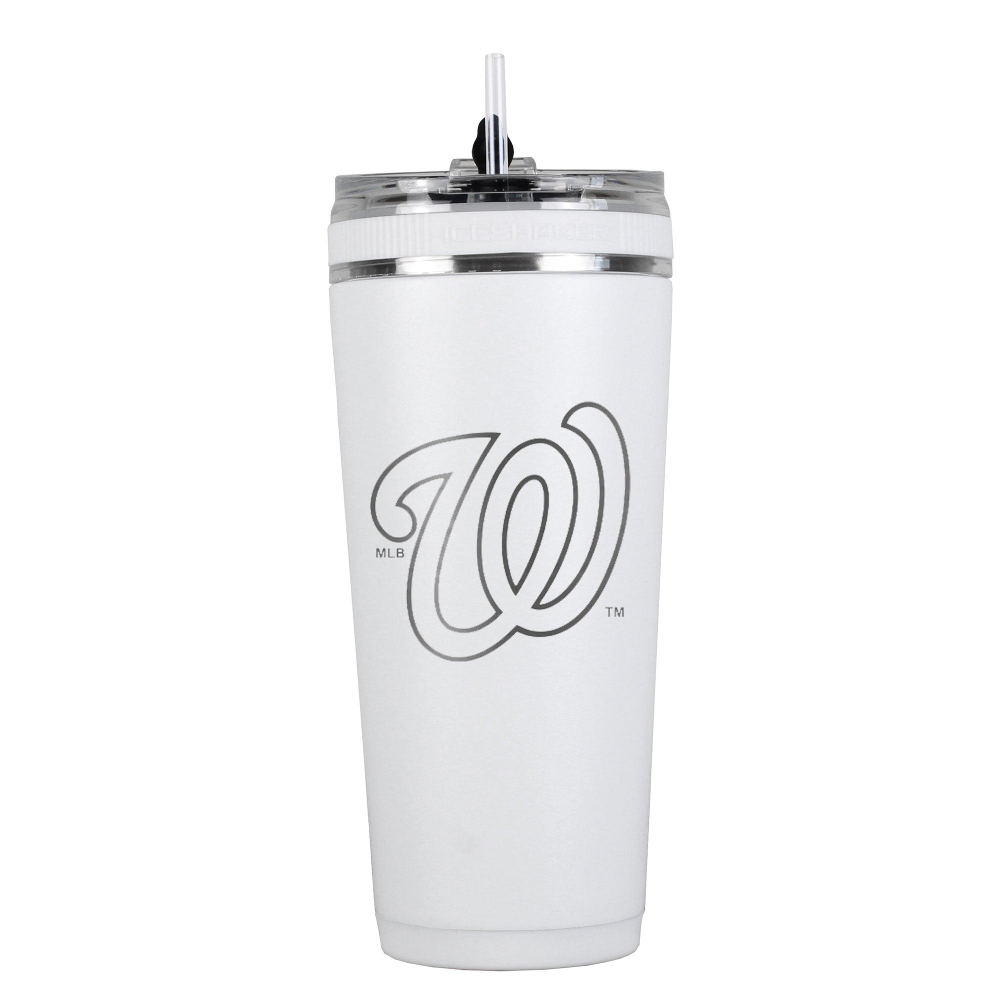 Officially Licensed Washington Nationals 26oz Flex Bottle Inverted Logo - White