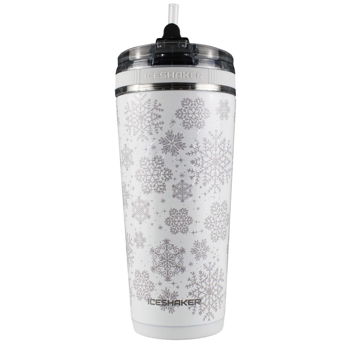 Ice Shaker 26 oz Black Flex Bottle