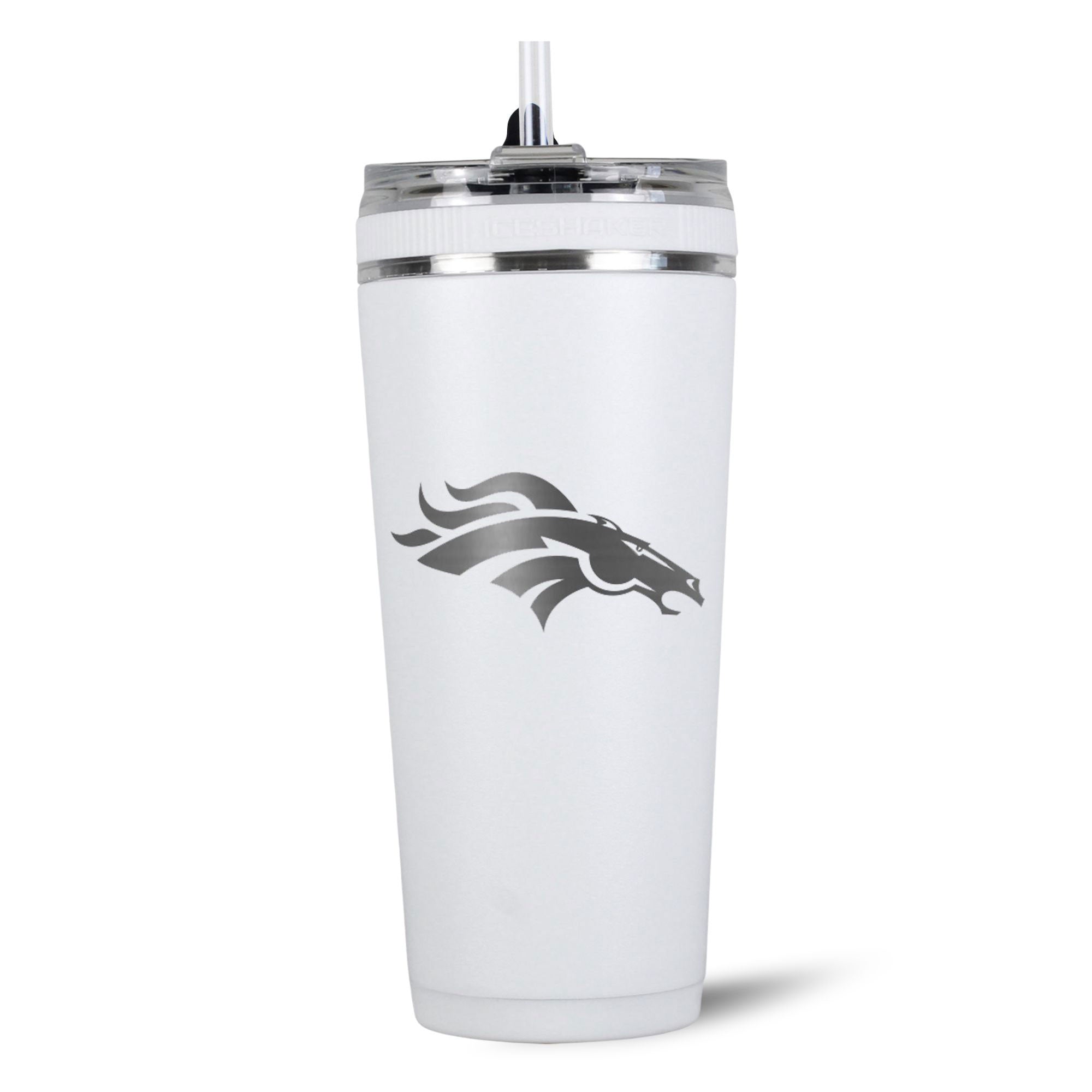 Officially Licensed Denver Broncos 26oz Flex Bottle - White