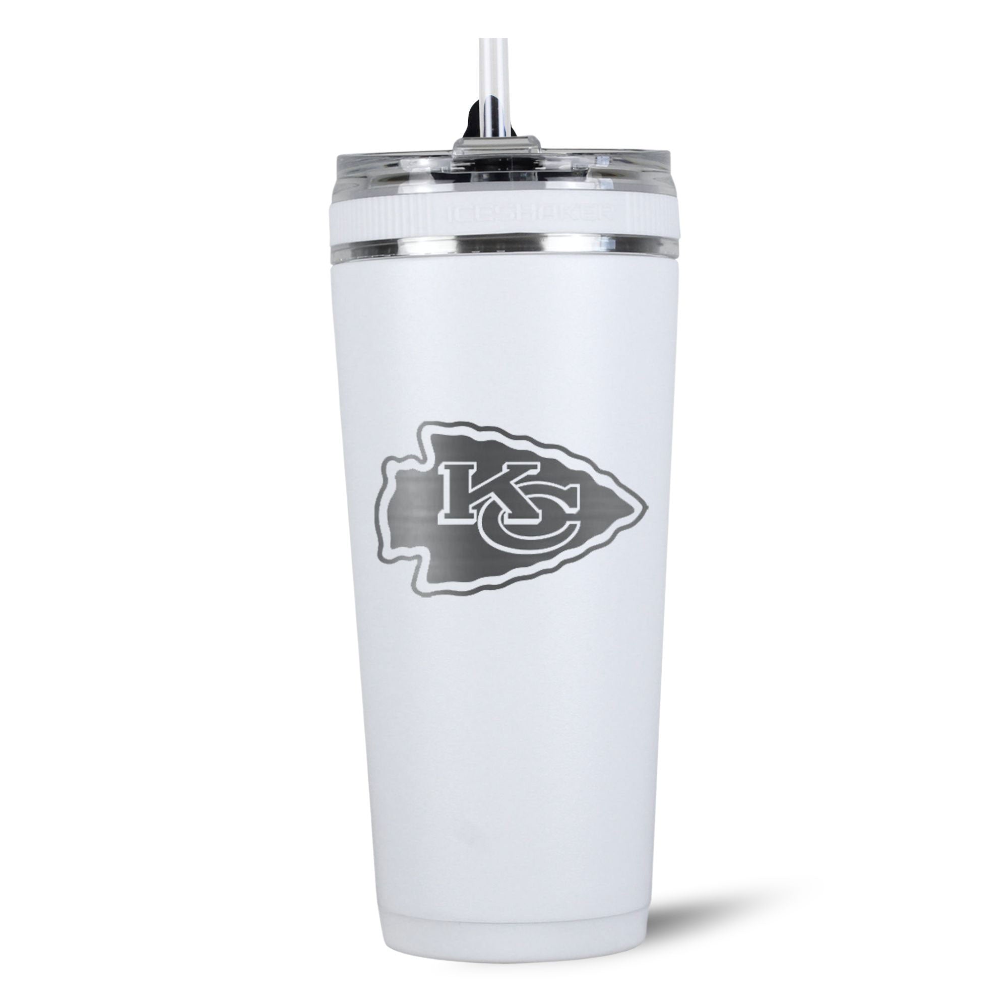 Officially Licensed Kansas City Chiefs 26oz Flex Bottle - White