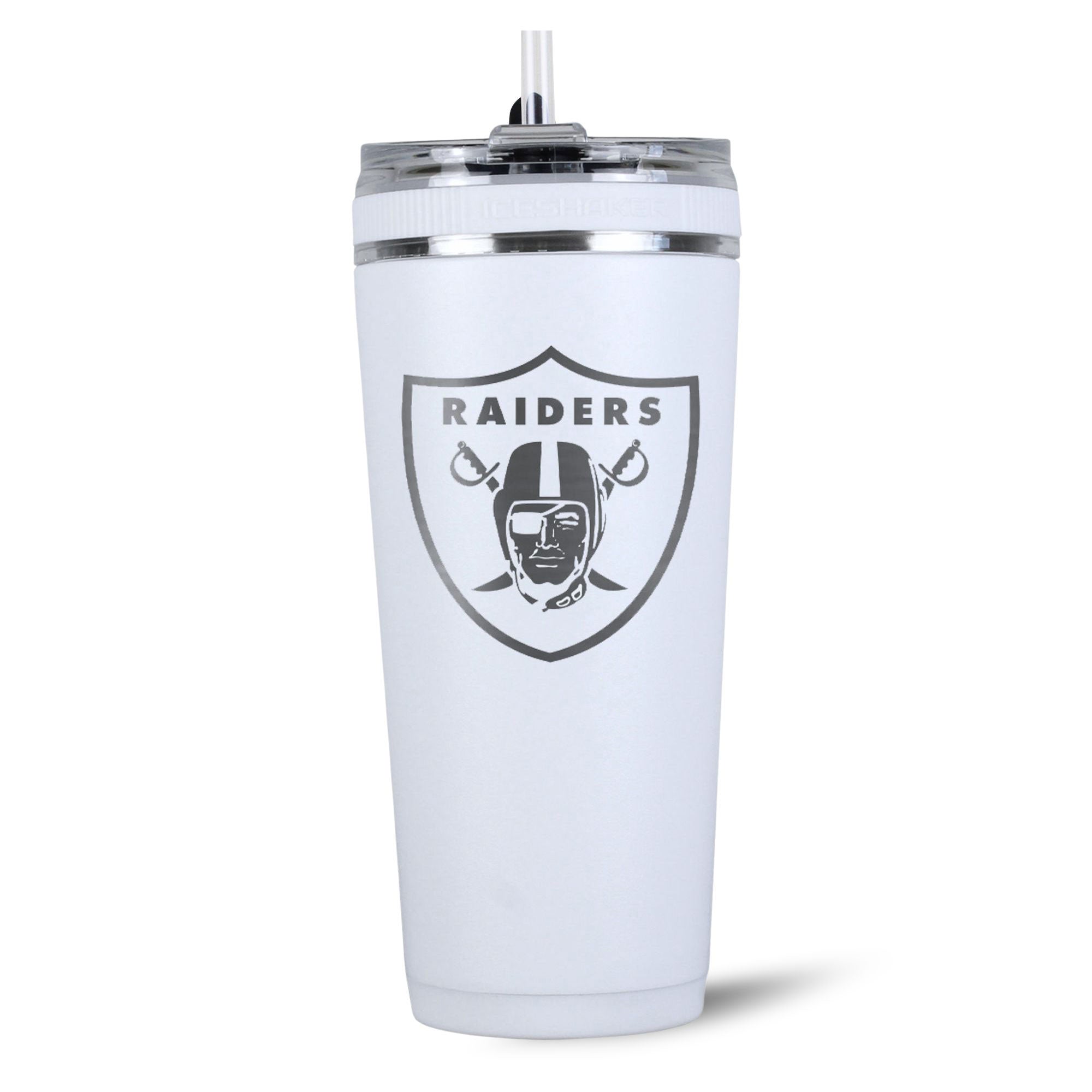 Officially Licensed Las Vegas Raiders 26oz Flex Bottle - White