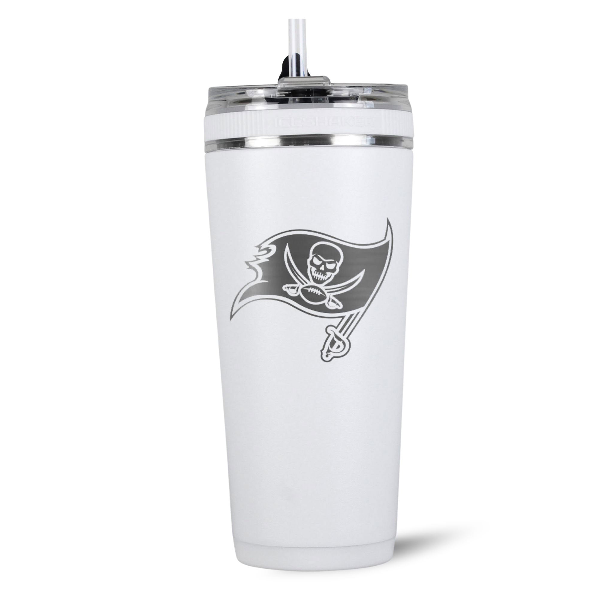 Officially Licensed Tampa Bay Buccaneers 26oz Flex Bottle - White