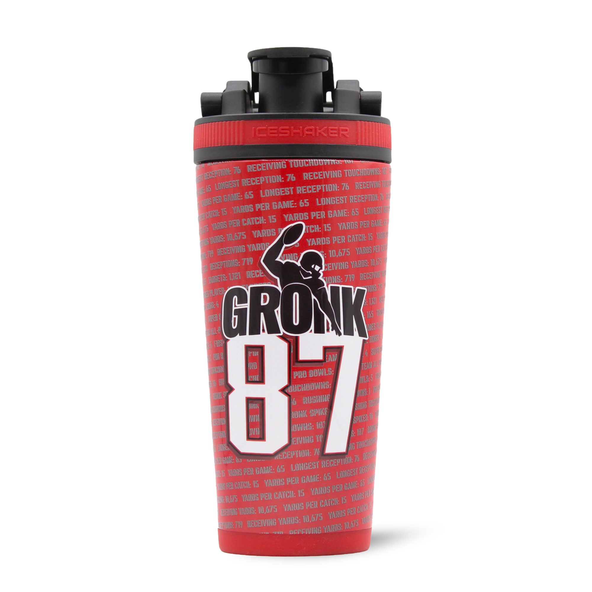 Ice Shaker 4D Series 26oz Shaker Bottle - Gronk 87 Record Breaker Edition