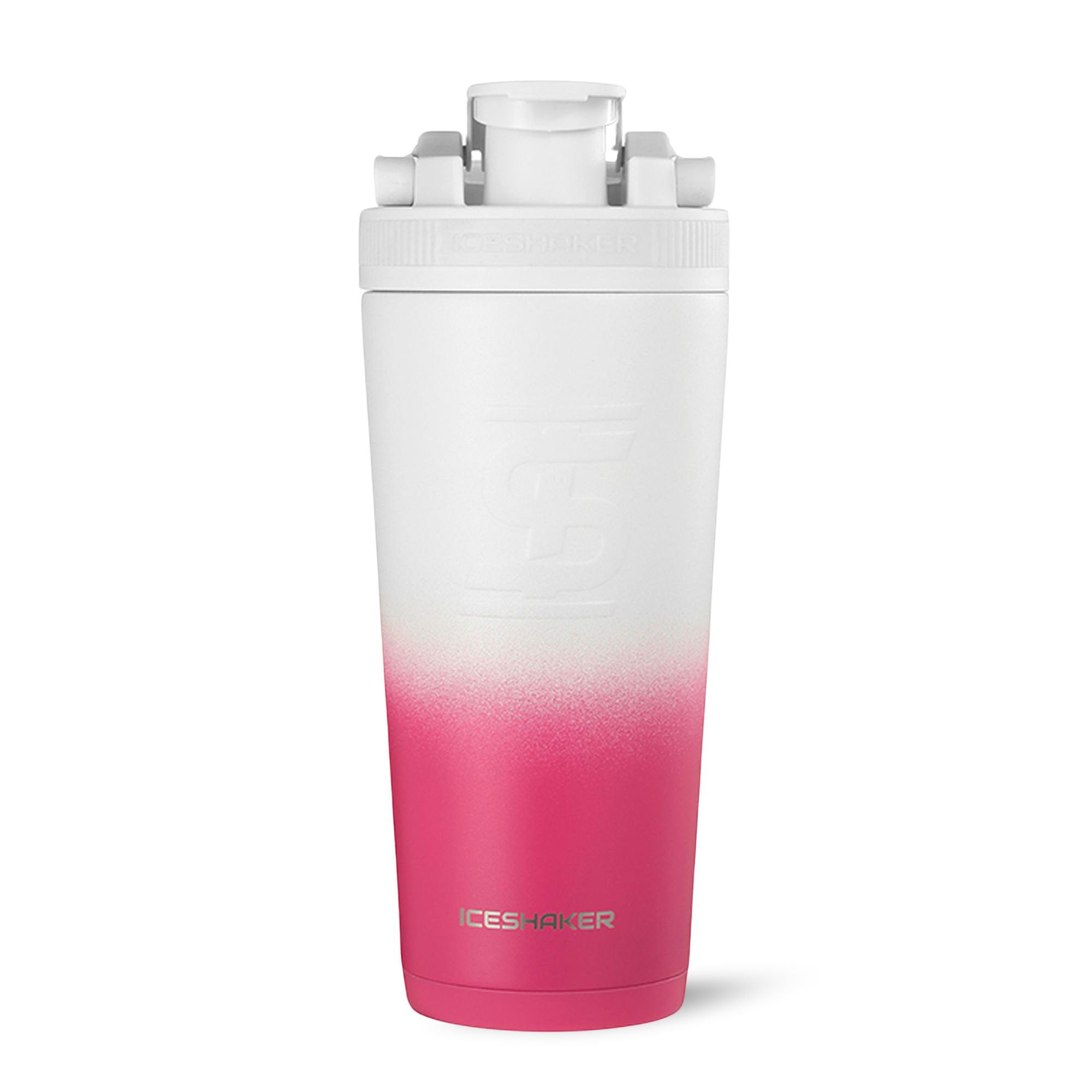 Ice Shaker Ombre Series 26oz Shaker Bottle - Magenta White Ombre