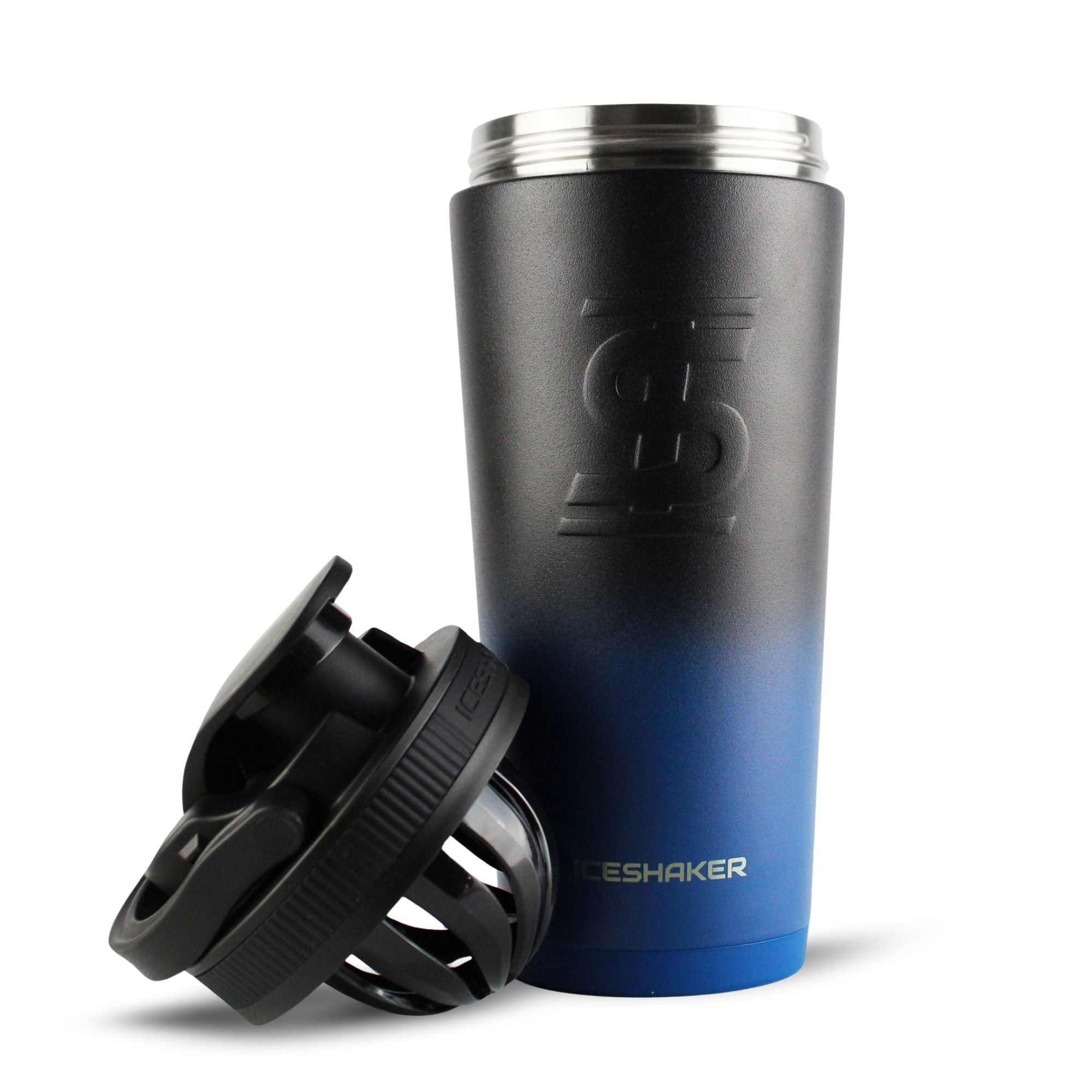 Ice Shaker Ombre Series 26oz Shaker Bottle - Navy Black Ombre