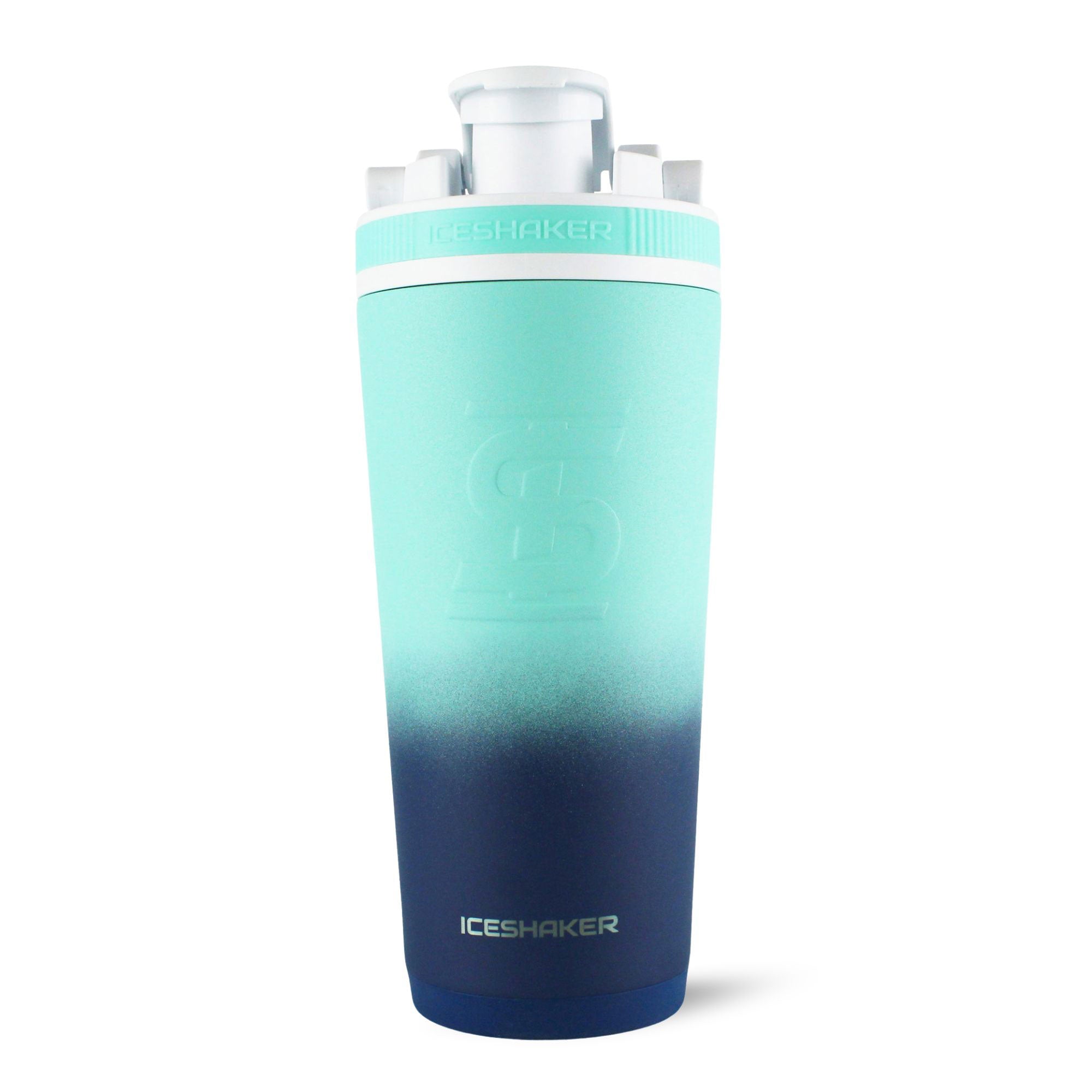 Ice Shaker Ombre Series 26oz Shaker Bottle - Navy Mint Ombre