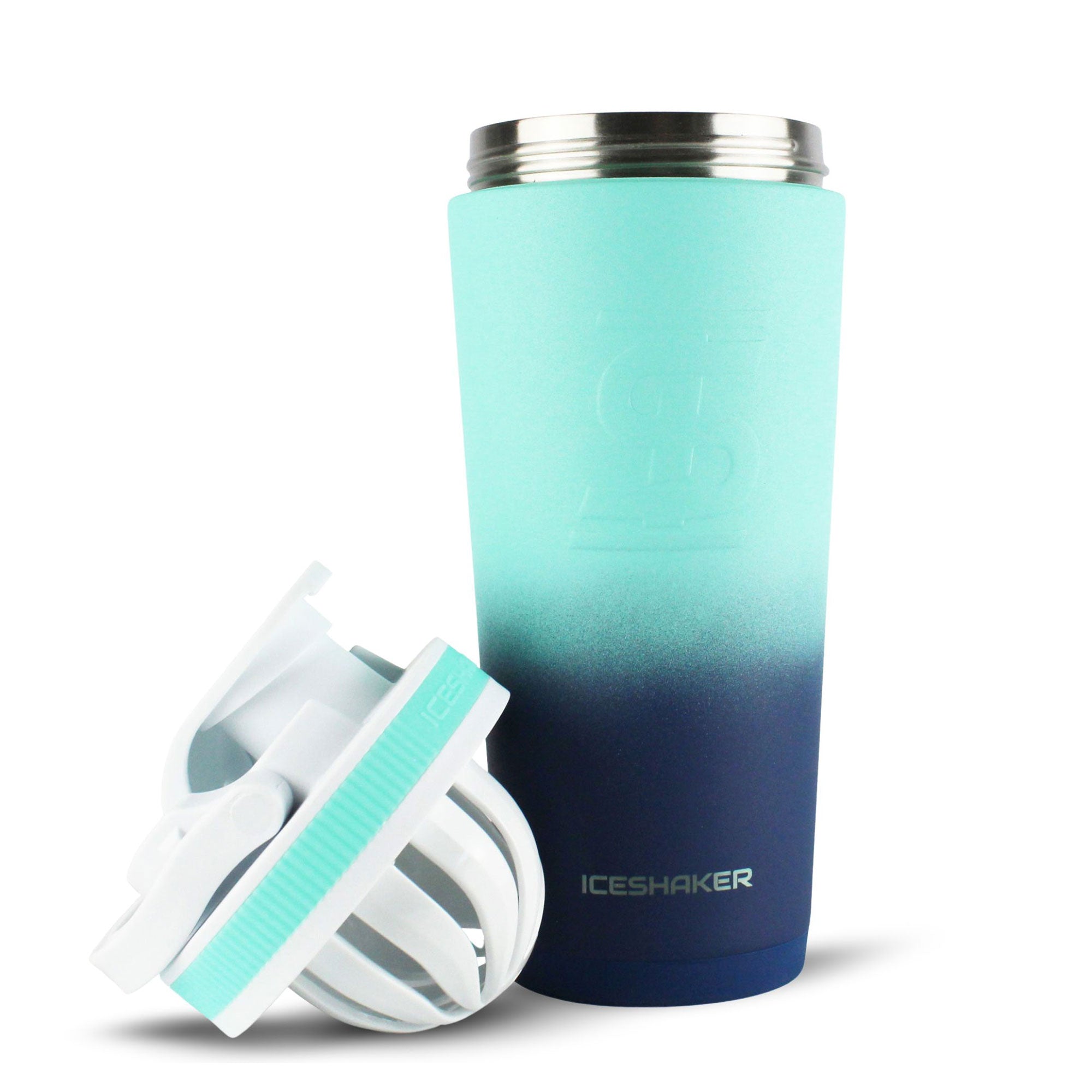 Ice Shaker Ombre Series 26oz Shaker Bottle - Navy Mint Ombre