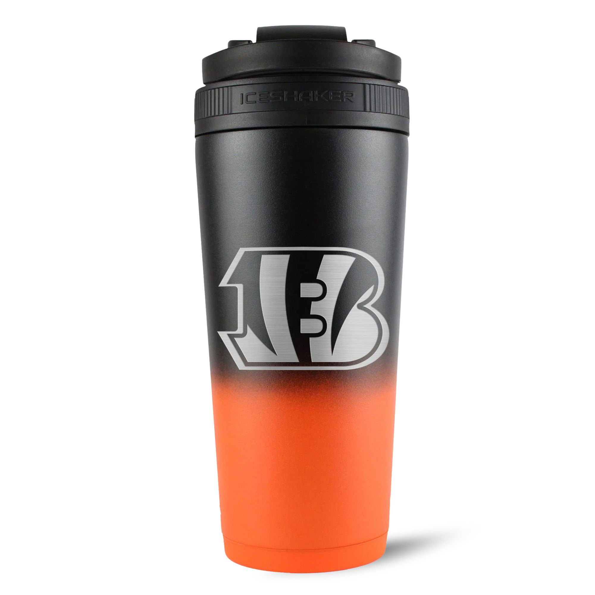 Officially Licensed Cincinnati Bengals 26oz Ice Shaker - Orange Black Ombre