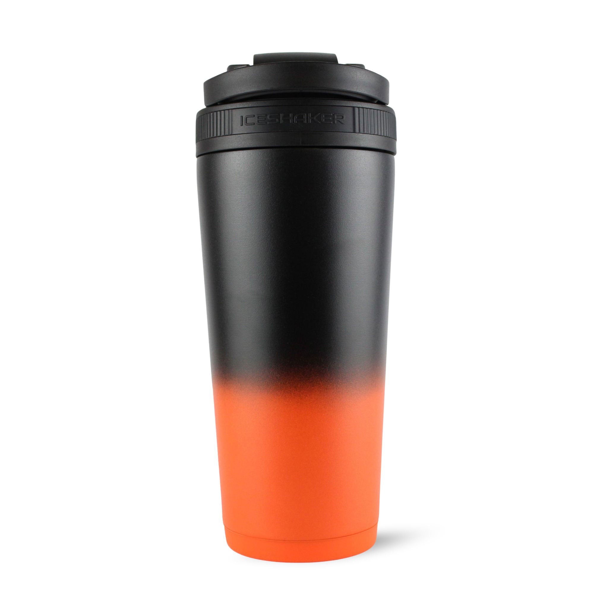 Ice Shaker Ombre Series 26oz Shaker Bottle - Orange Black Ombre