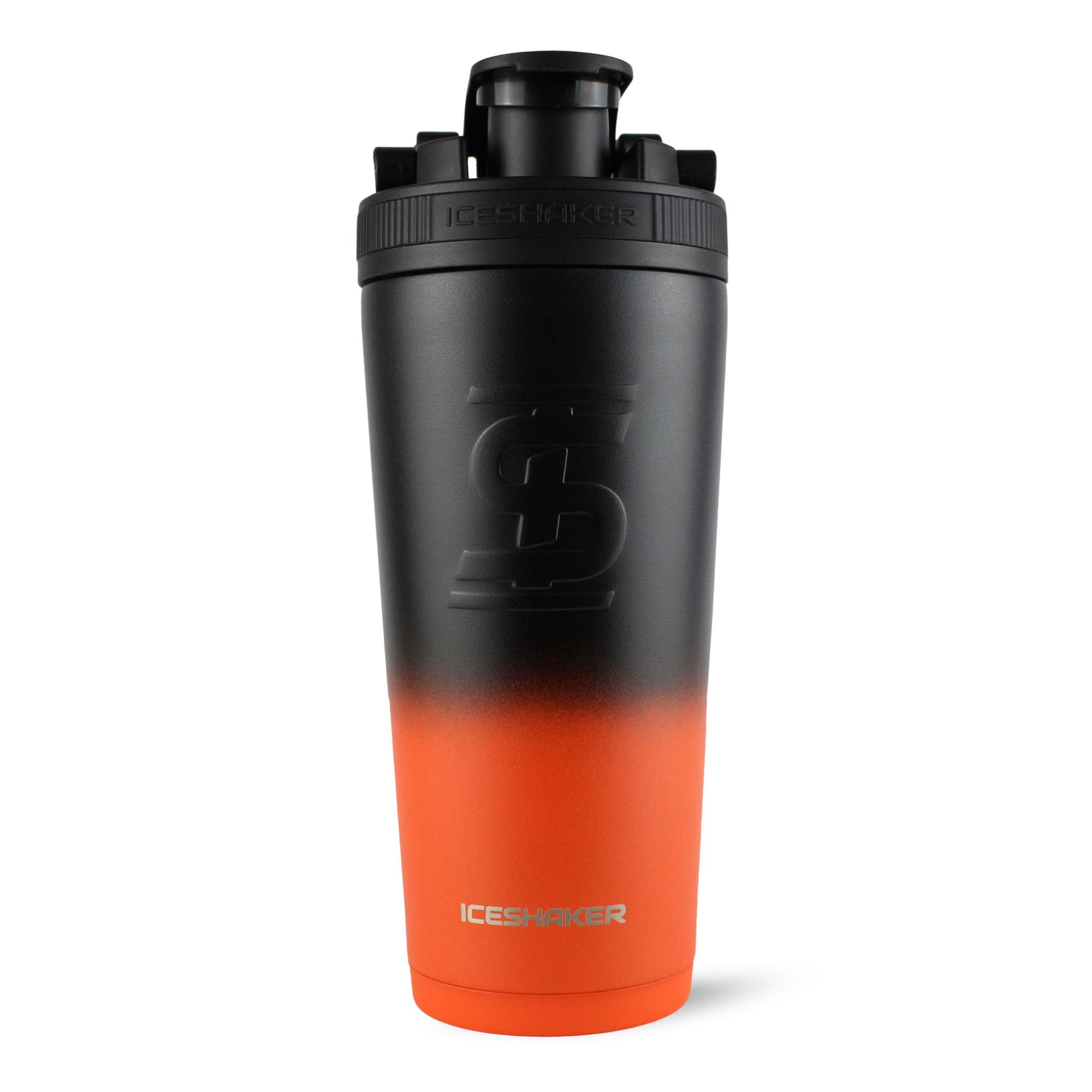 Ice Shaker Ombre Series 26oz Shaker Bottle - Orange Black Ombre