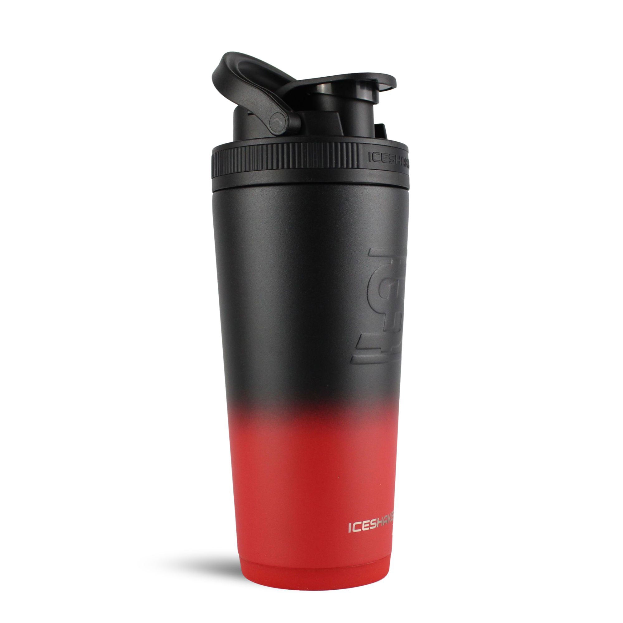 Ice Shaker Ombre Series 26oz Shaker Bottle - Red Black Ombre