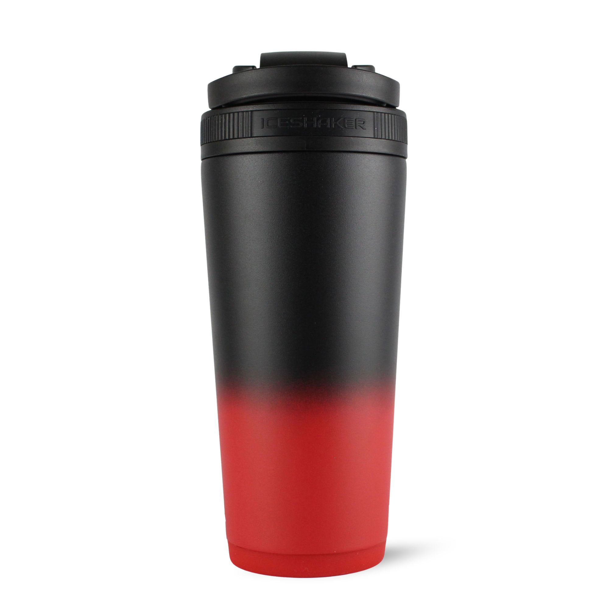 Ice Shaker Ombre Series 26oz Shaker Bottle - Red Black Ombre