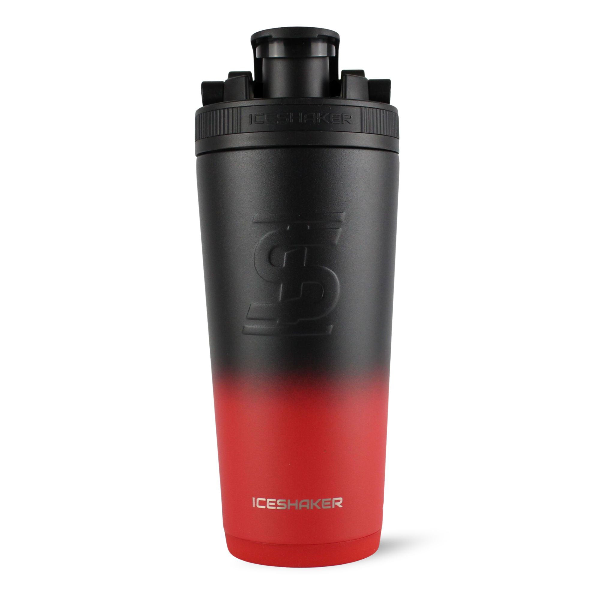 Ice Shaker Ombre Series 26oz Shaker Bottle - Red Black Ombre