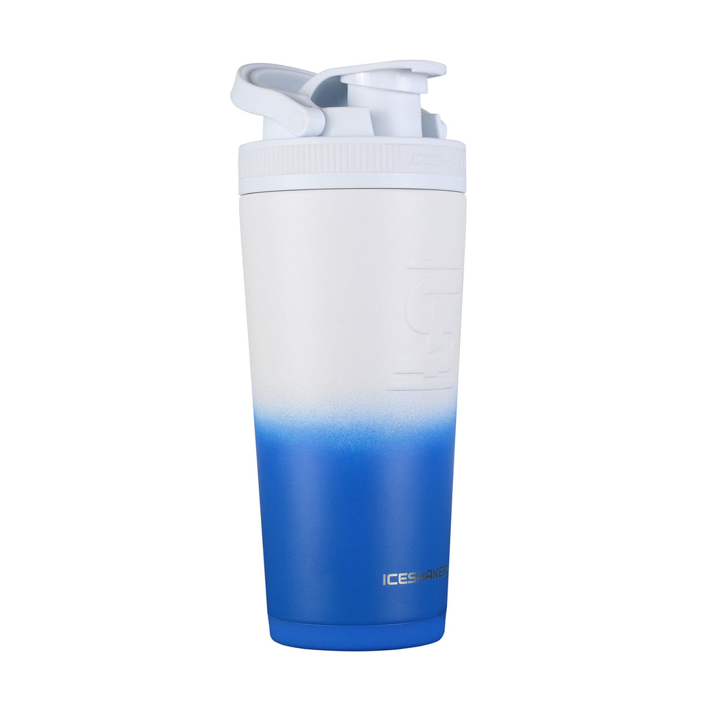 36oz Royal/White Ombre Ice Shaker – Bottle Caddy
