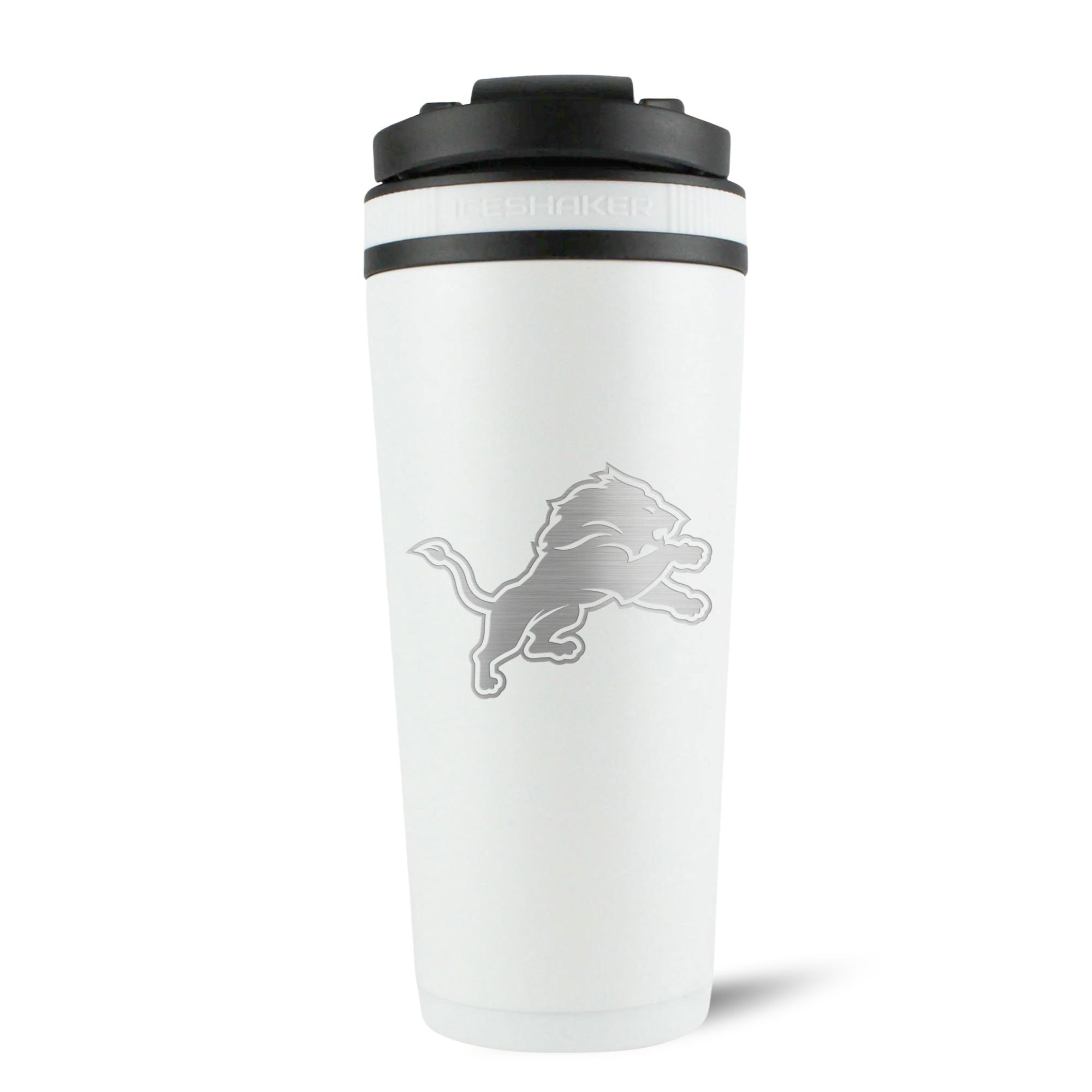 Officially Licensed Detroit Lions 26oz Ice Shaker - White