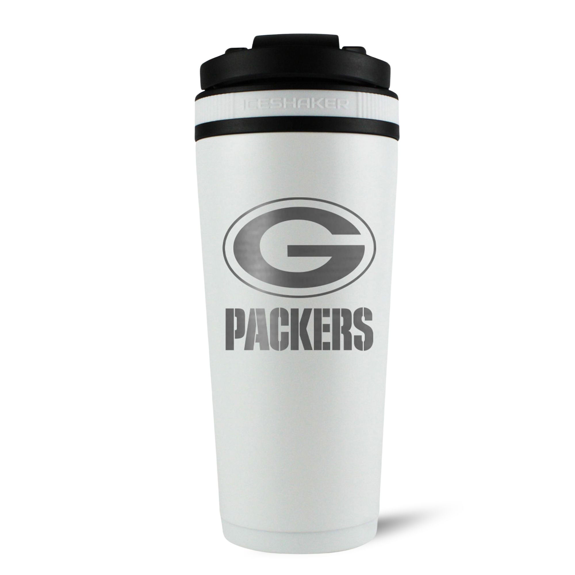 Officially Licensed Green Bay Packers 26oz Ice Shaker - White