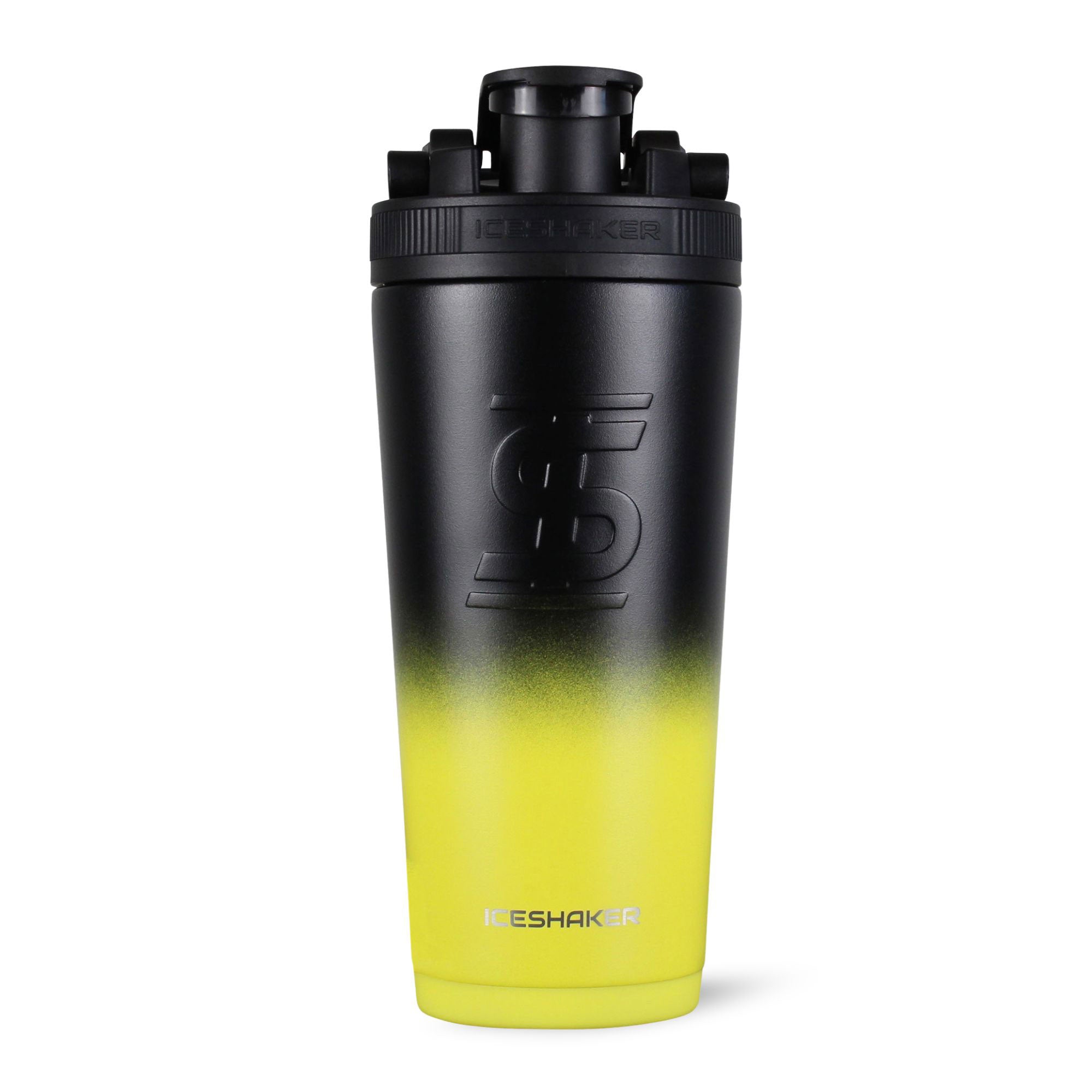 Ice Shaker Ombre Series 26oz Shaker Bottle - Yellow Black Ombre