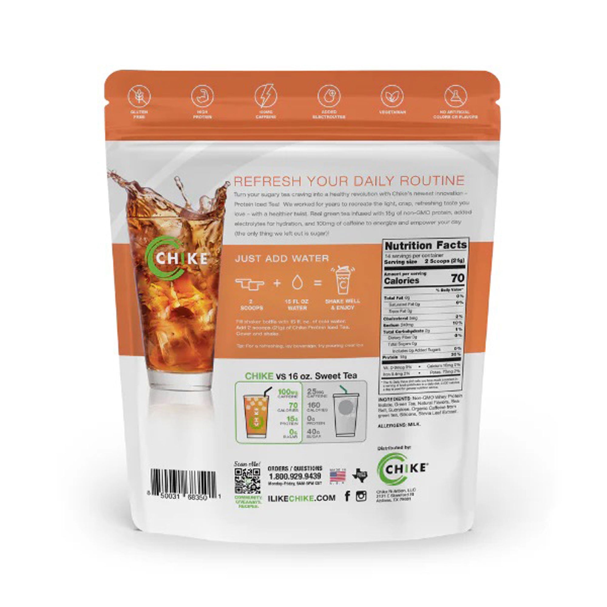 Chike Peach Fusion Protein Iced Tea