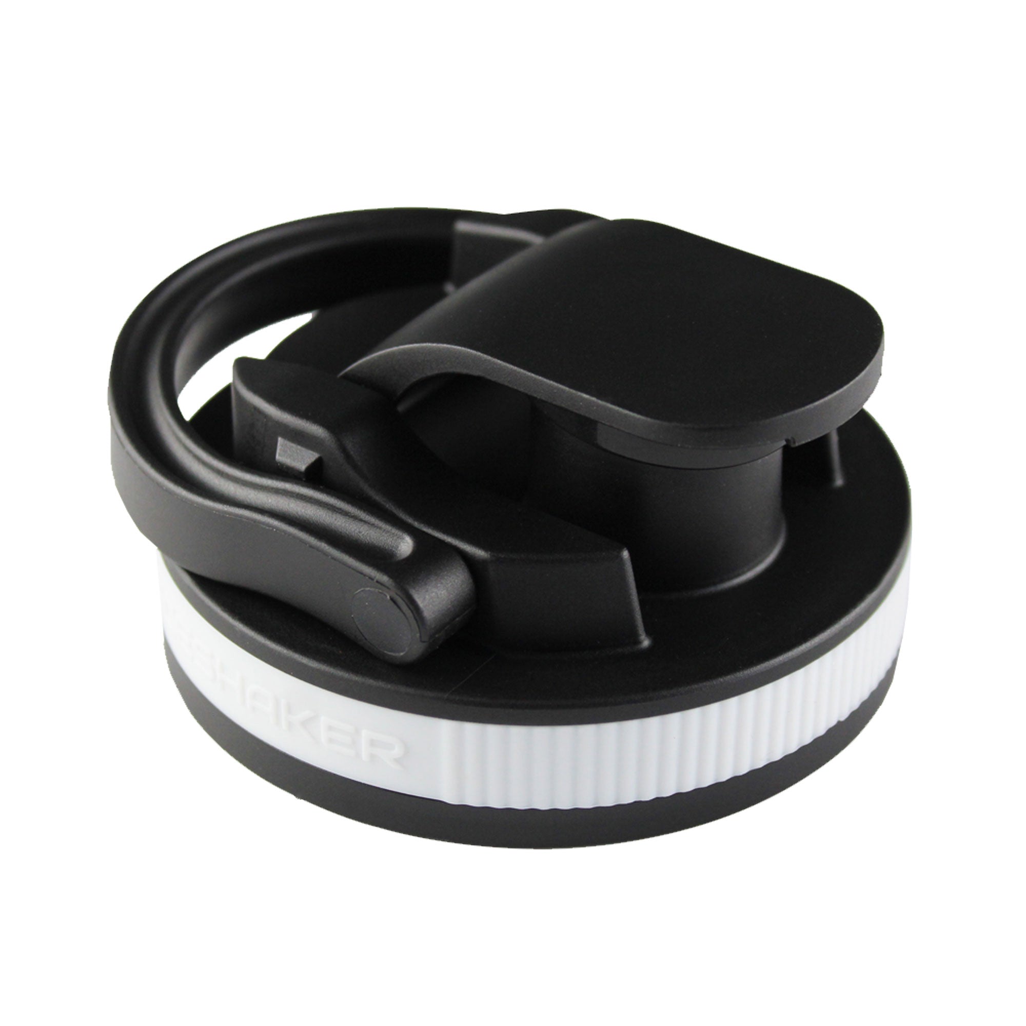 26oz Shaker Lid - Black Lid with White Band