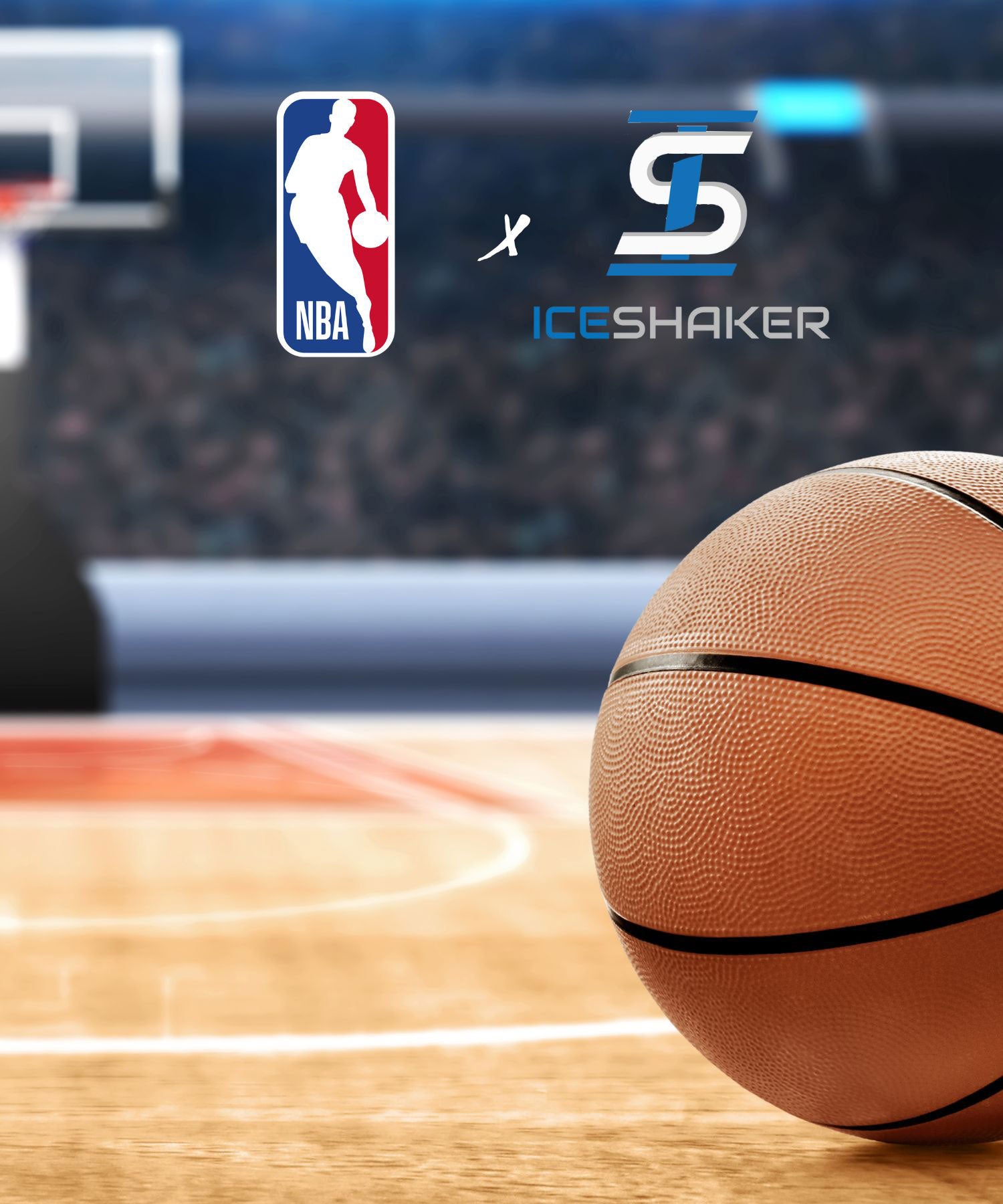 A website banner containing the Official NBA logo next to the Official Ice Shaker Logo