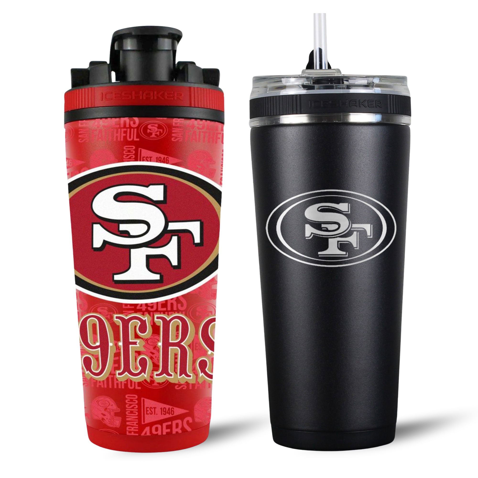 San Francisco 49ers 4D Shaker & Flex Bottle Bundle