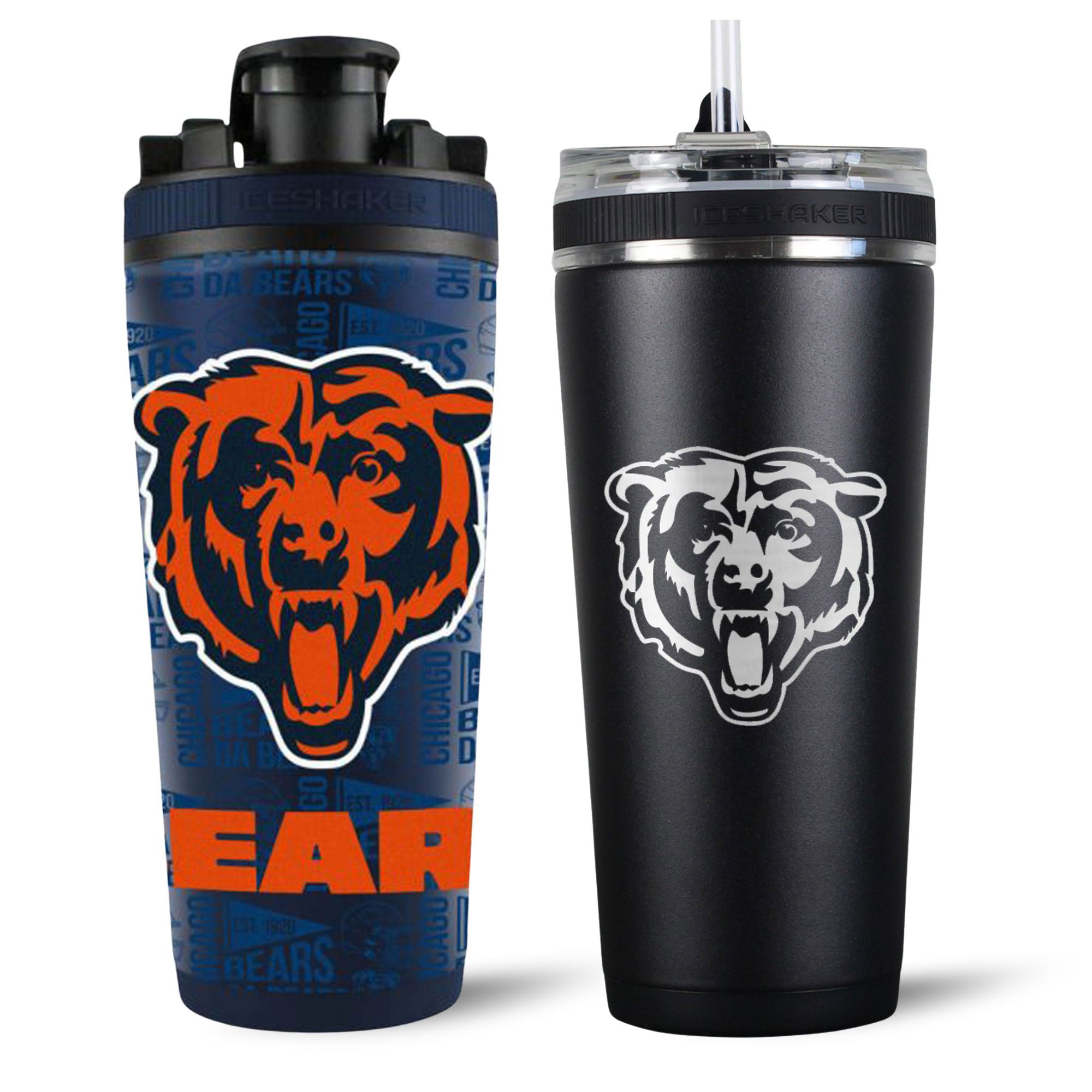 Chicago Bears 4D Shaker & Flex Bottle Bundle