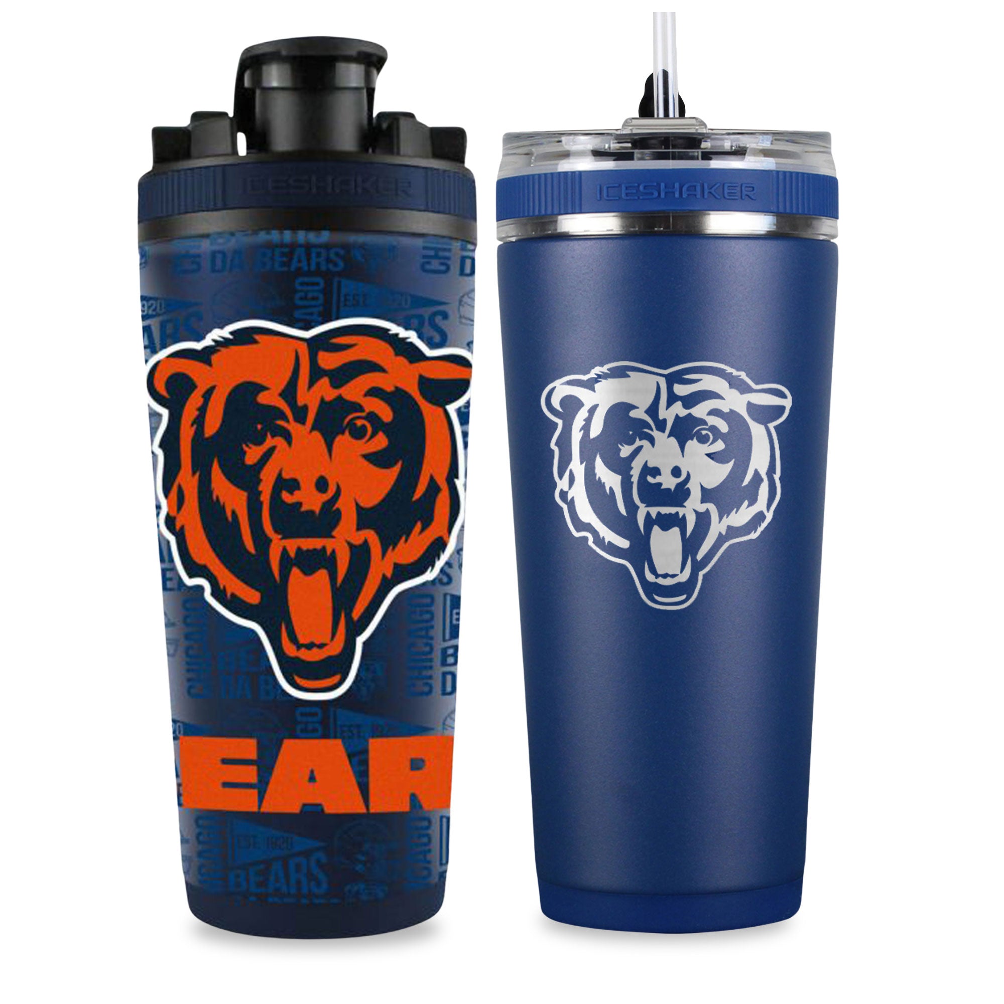 Chicago Bears 4D Shaker & Flex Bottle Bundle