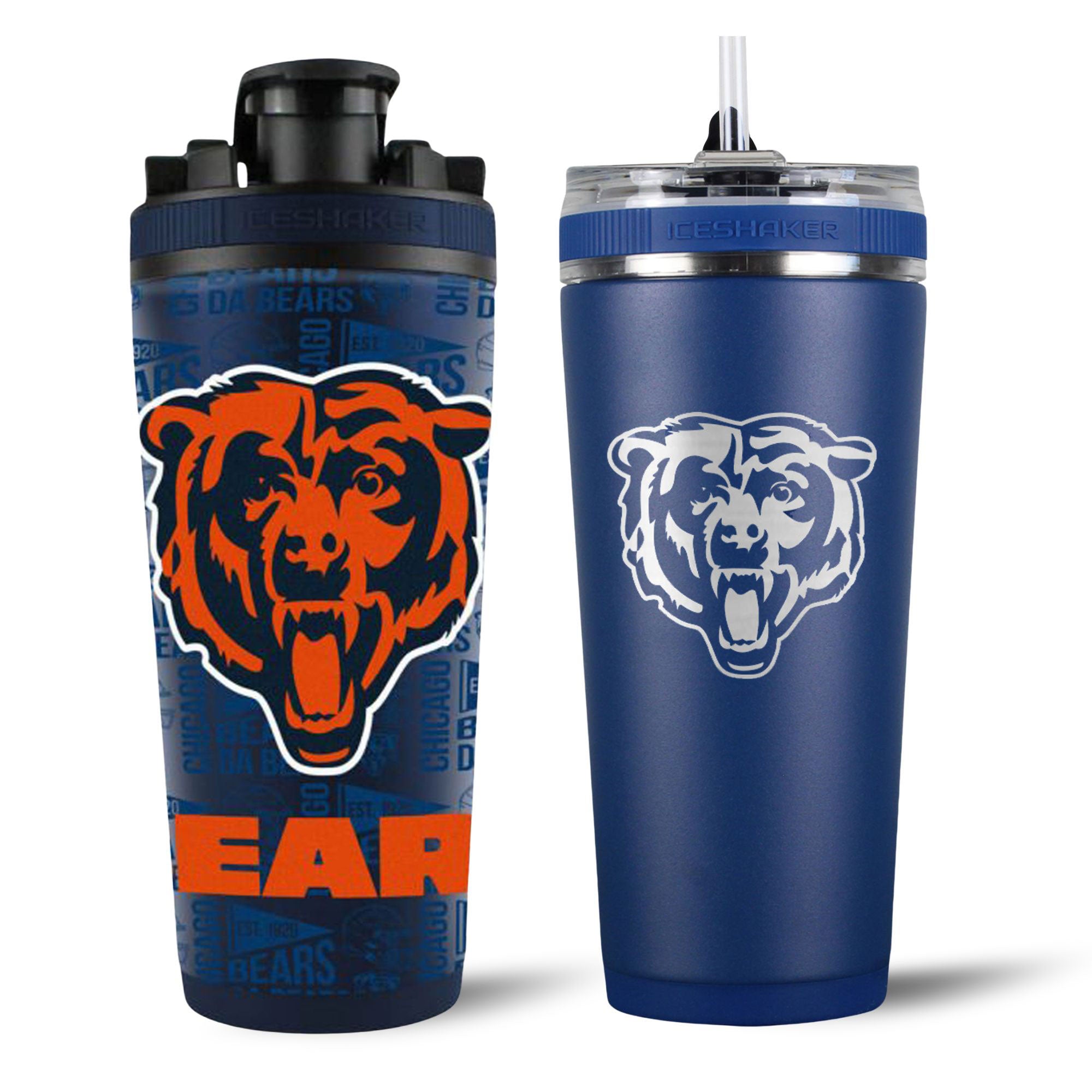 Chicago Bears 4D Shaker & Flex Bottle Bundle