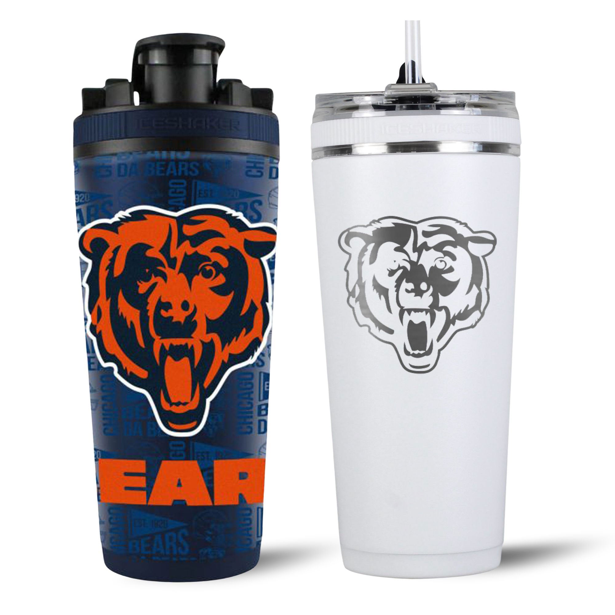 Chicago Bears 4D Shaker & Flex Bottle Bundle