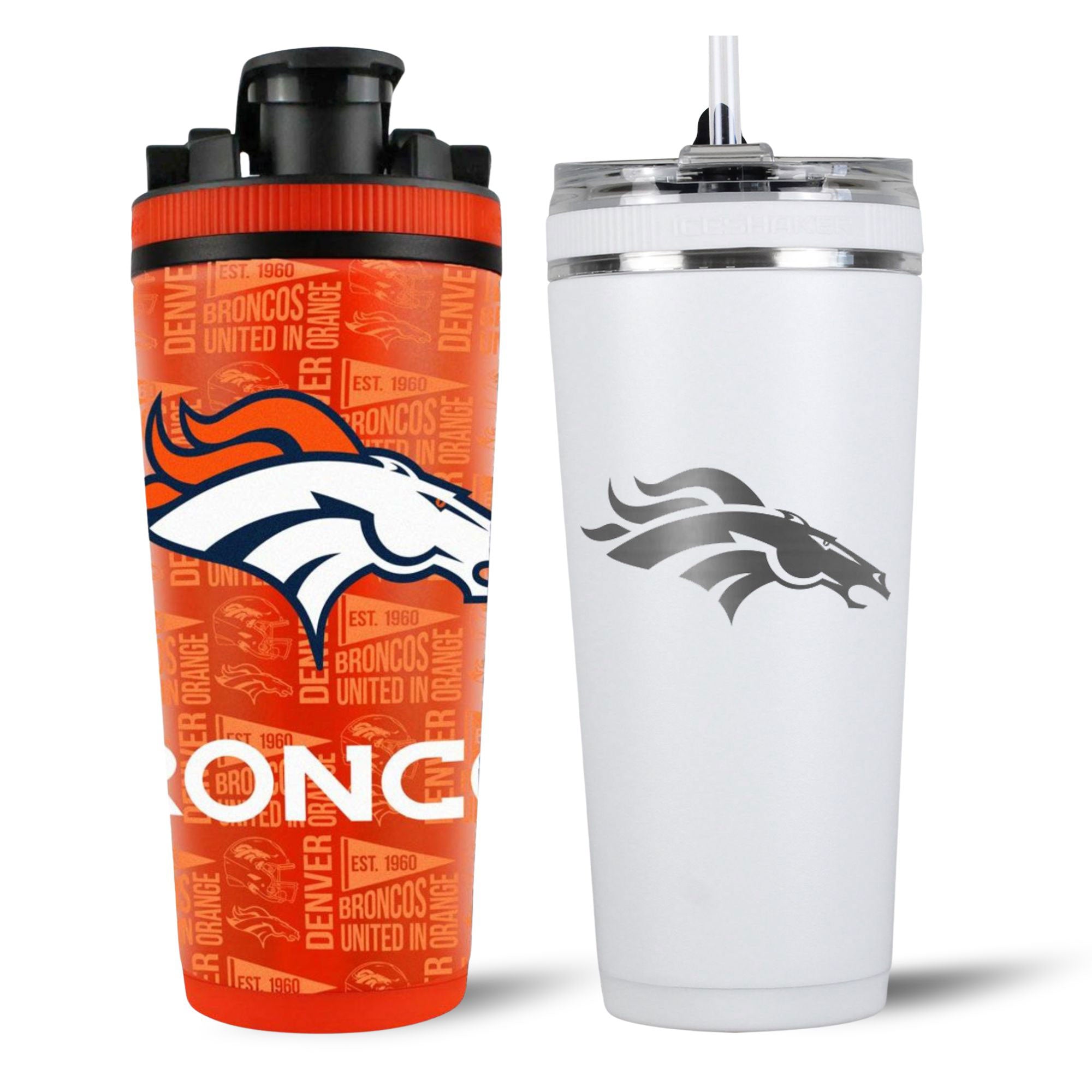 Denver Broncos 4D Shaker & Flex Bottle Bundle