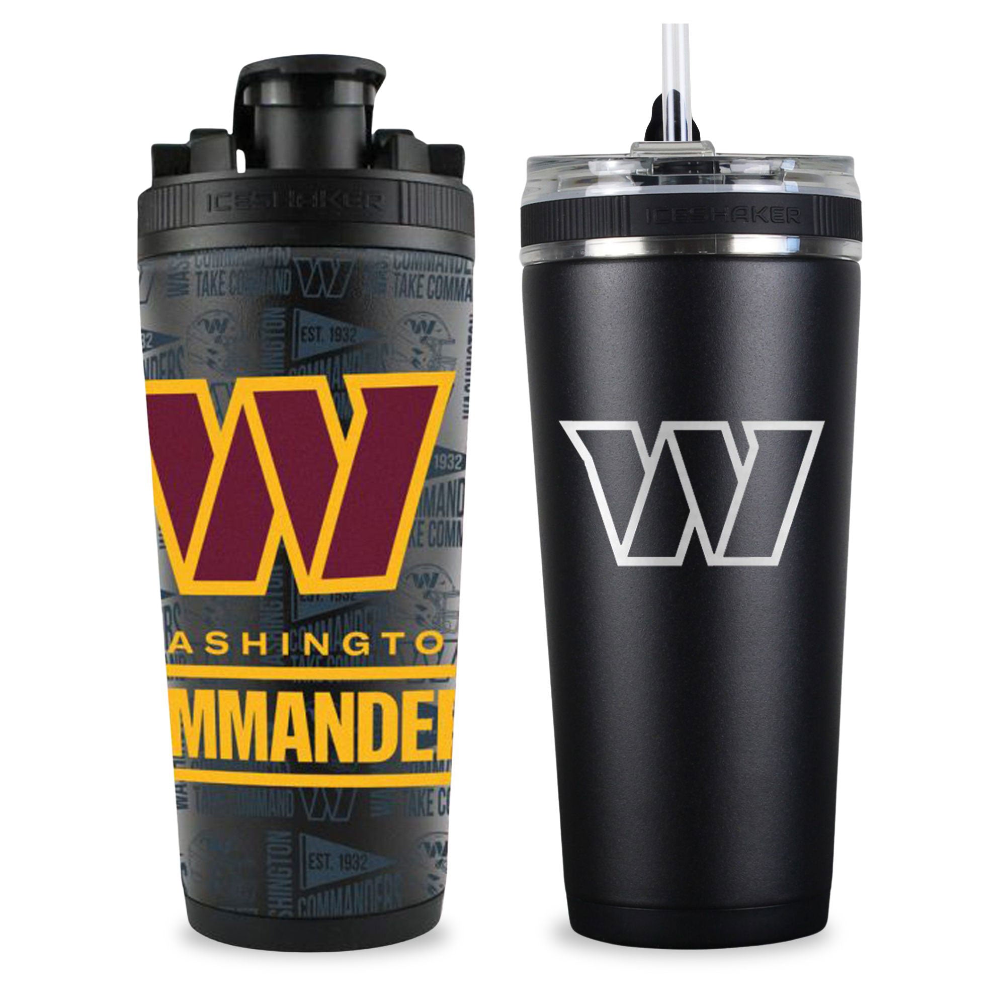 Washington Commanders 4D Shaker & Flex Bottle Bundle