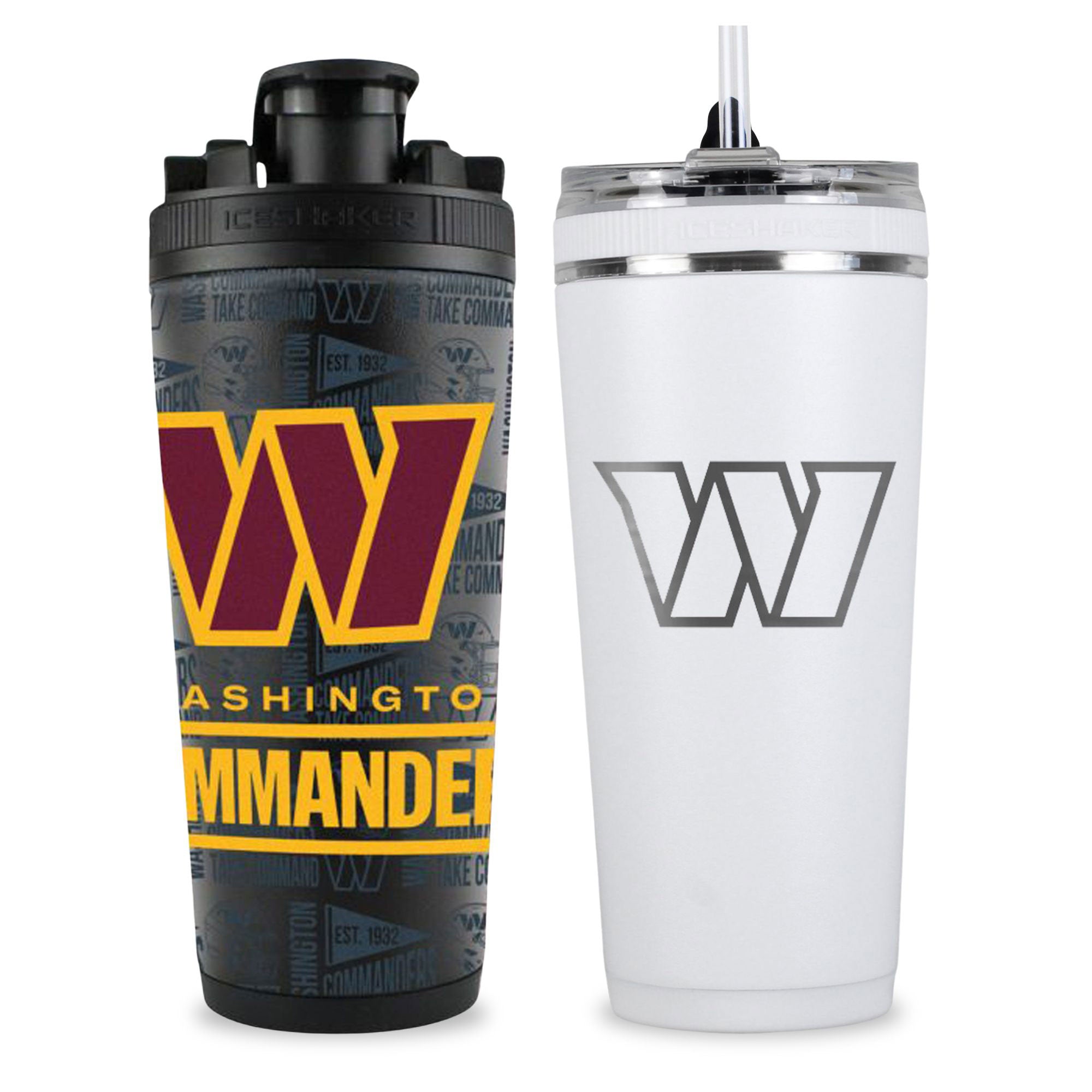 Washington Commanders 4D Shaker & Flex Bottle Bundle