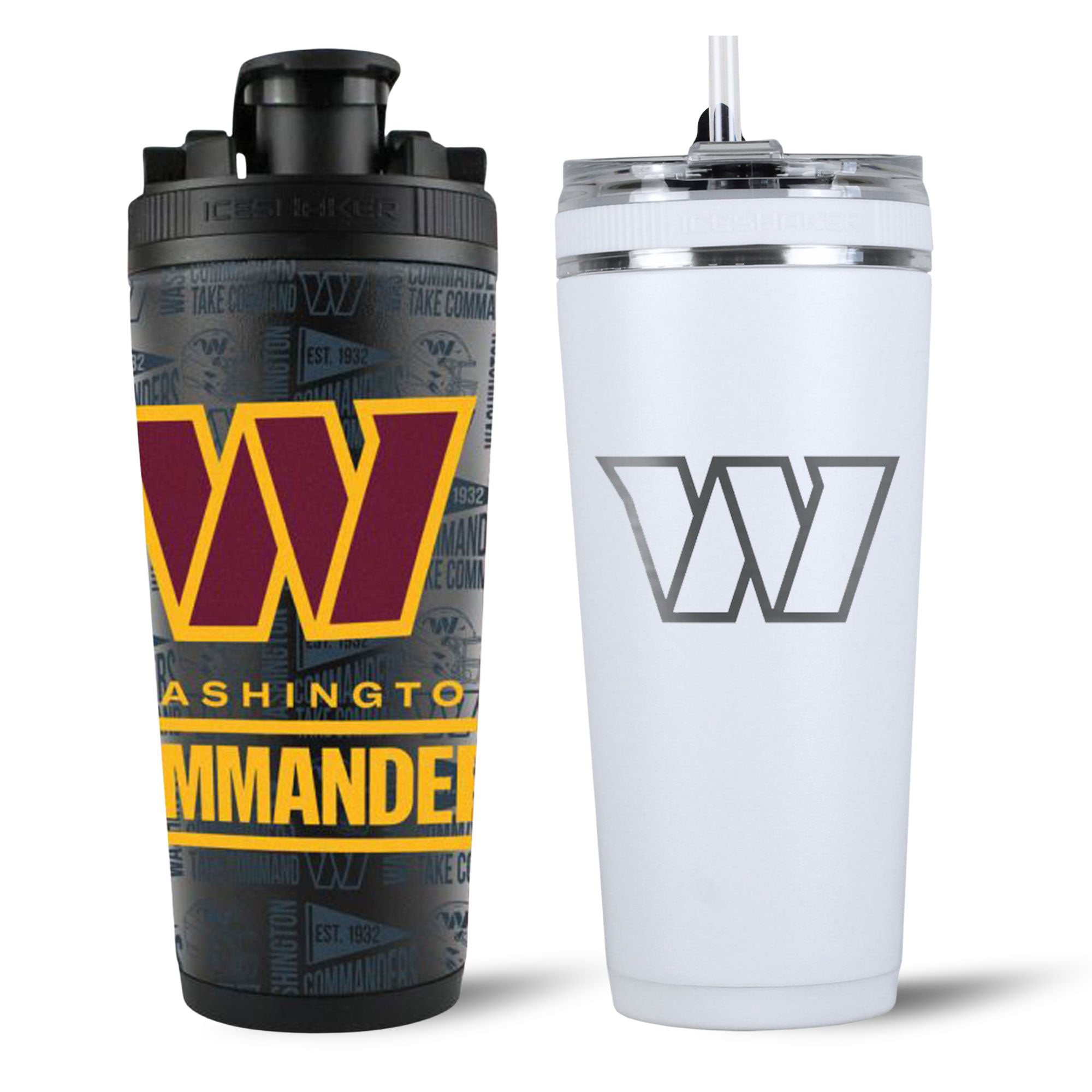 Washington Commanders 4D Shaker & Flex Bottle Bundle