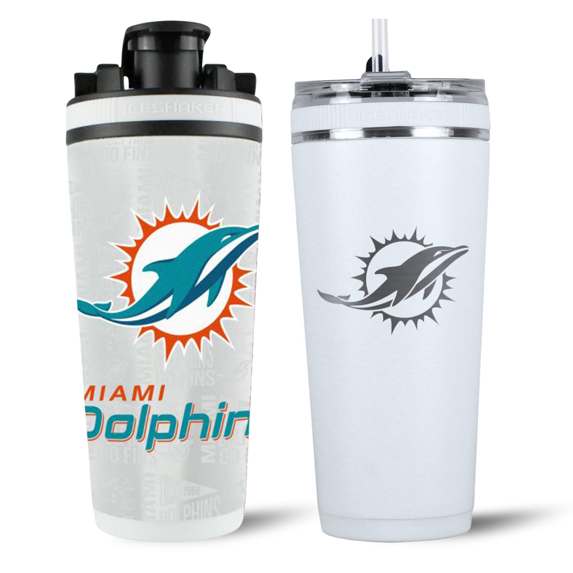 Miami Dolphins 4D Shaker & Flex Bottle Bundle