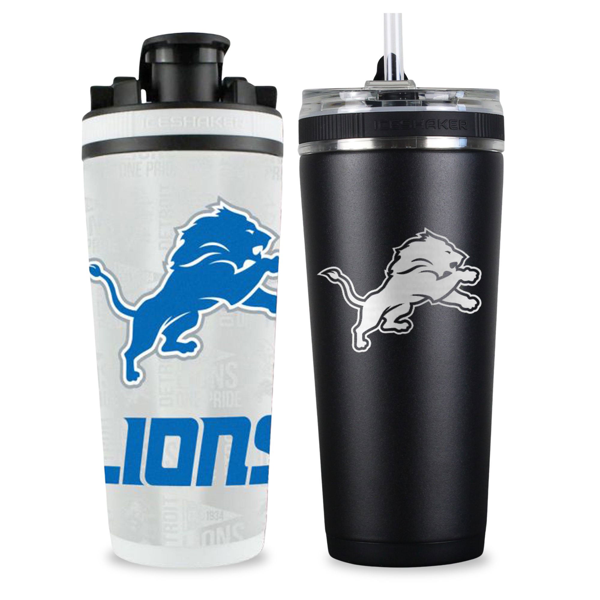 Detroit Lions 4D Shaker & Flex Bottle Bundle