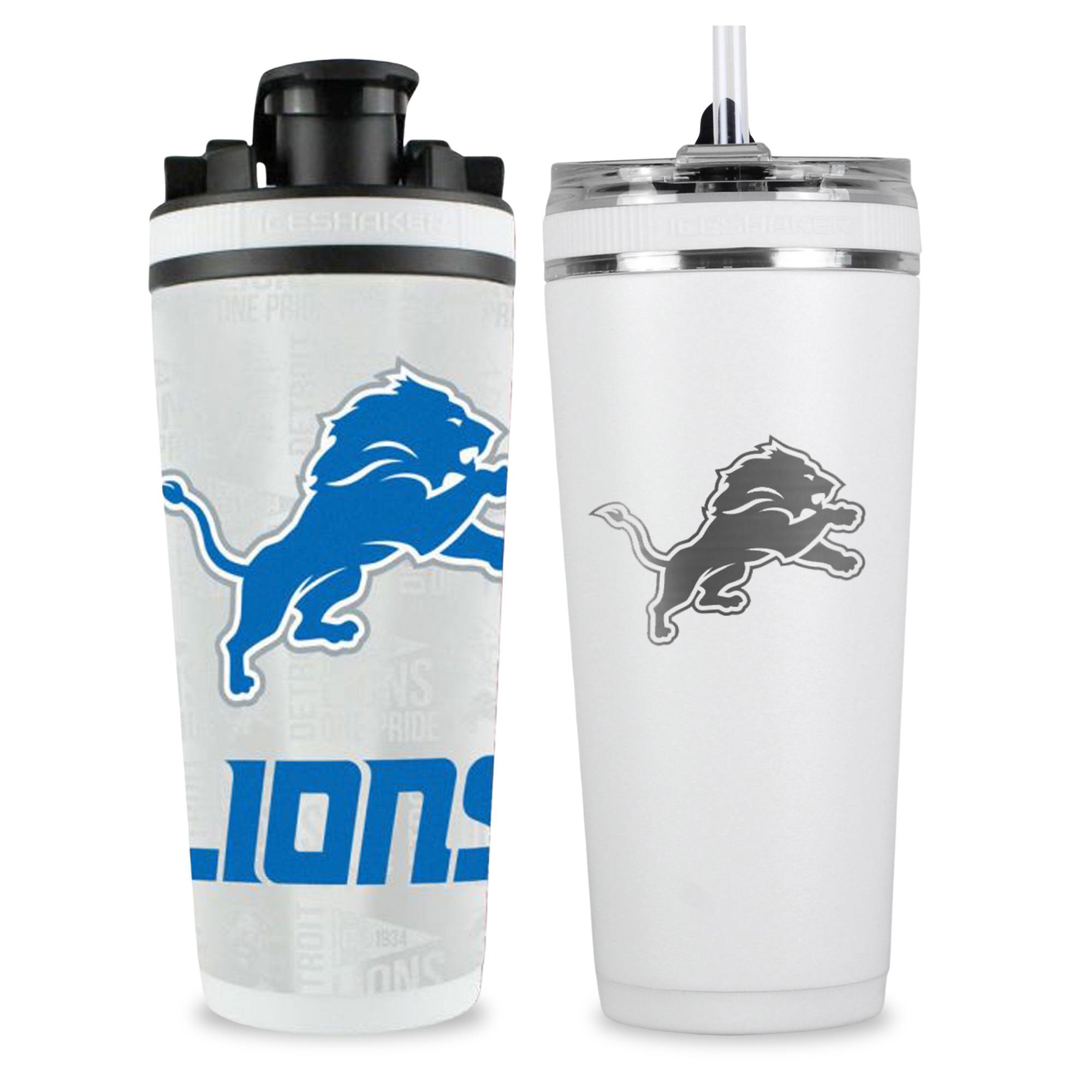 Detroit Lions 4D Shaker & Flex Bottle Bundle