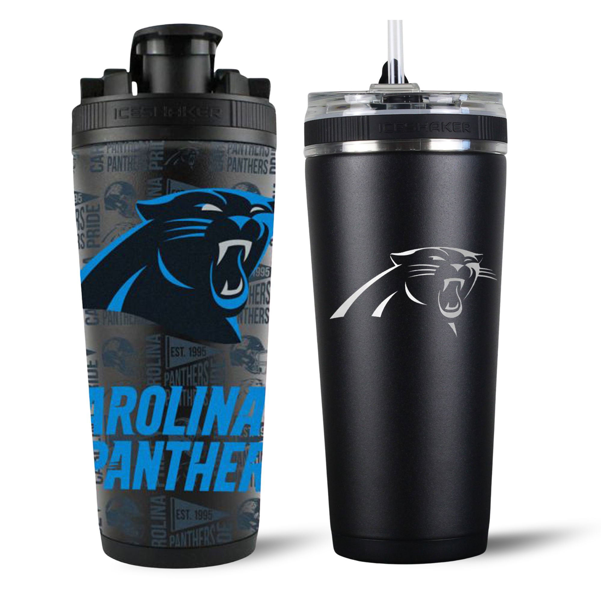 Carolina Panthers 4D Shaker & Flex Bottle Bundle