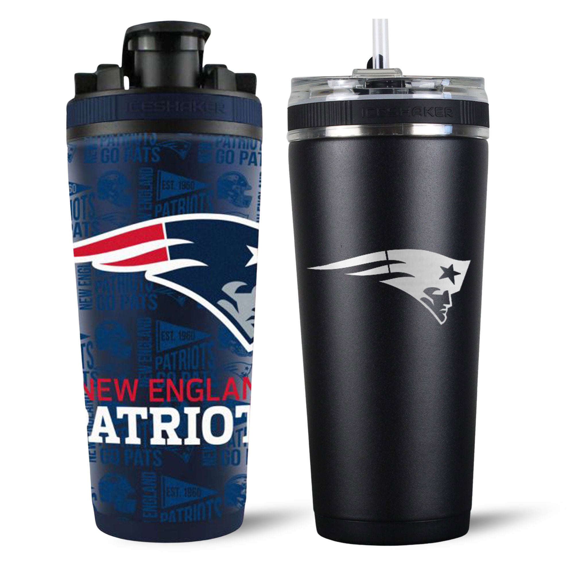 New England Patriots 4D Shaker & Flex Bottle Bundle