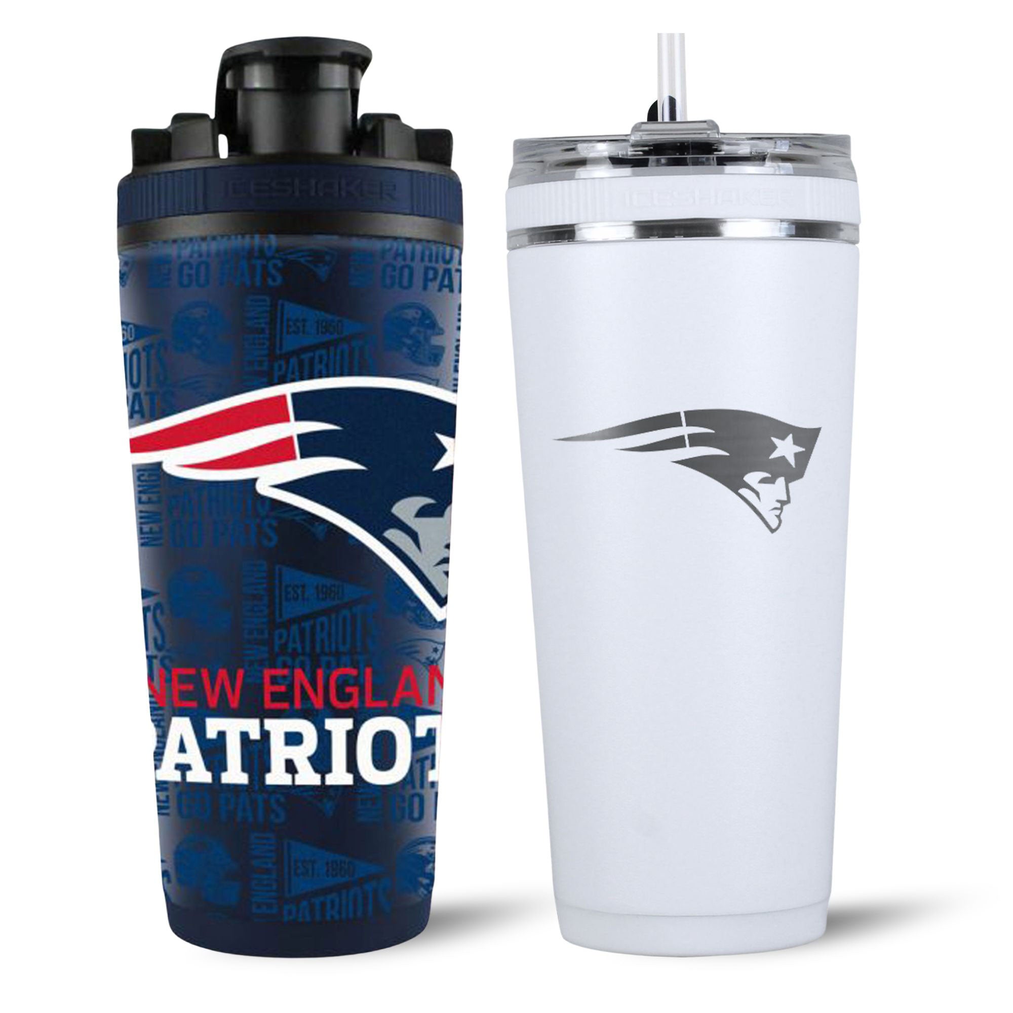 New England Patriots 4D Shaker & Flex Bottle Bundle