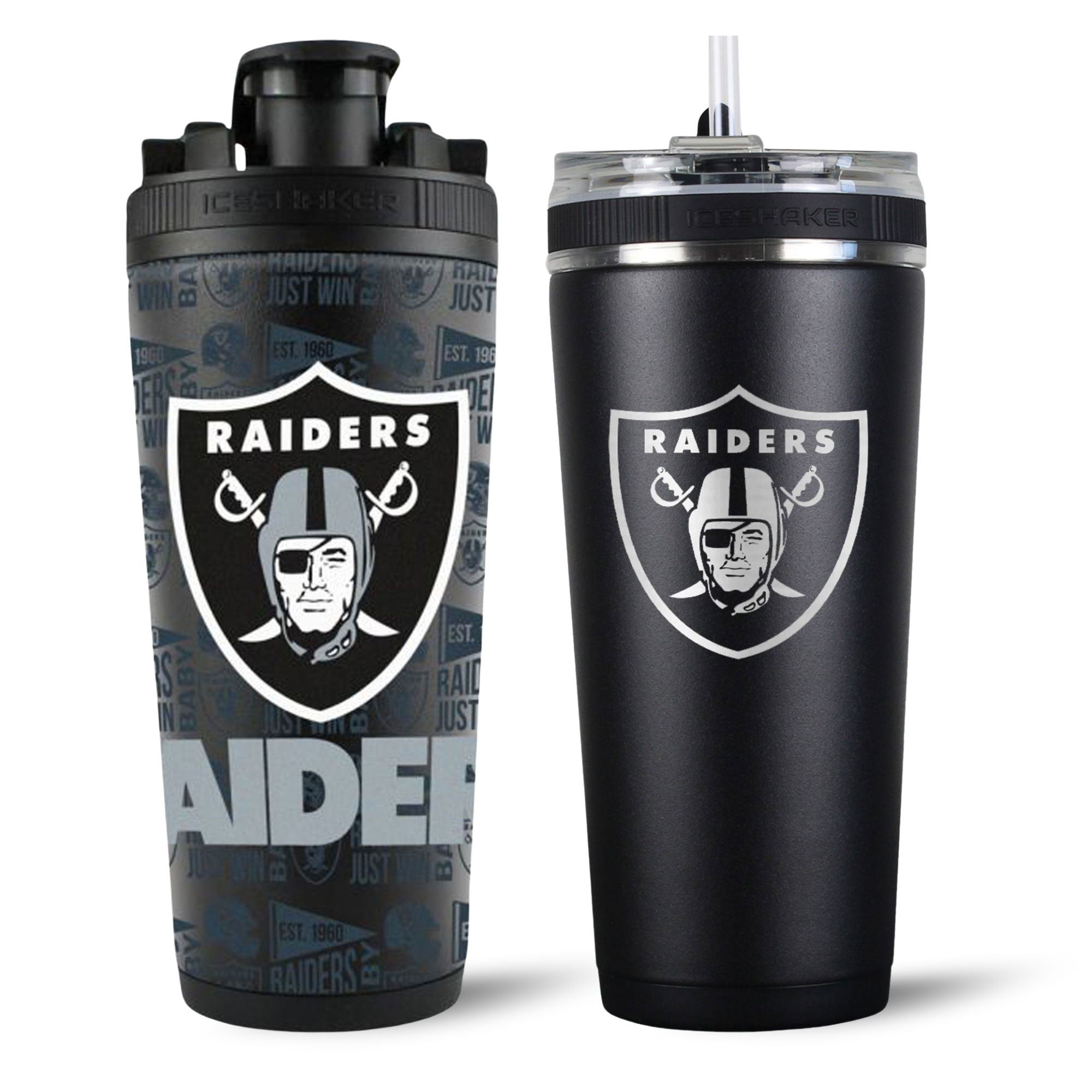 Las Vegas Raiders 4D Shaker & Flex Bottle Bundle