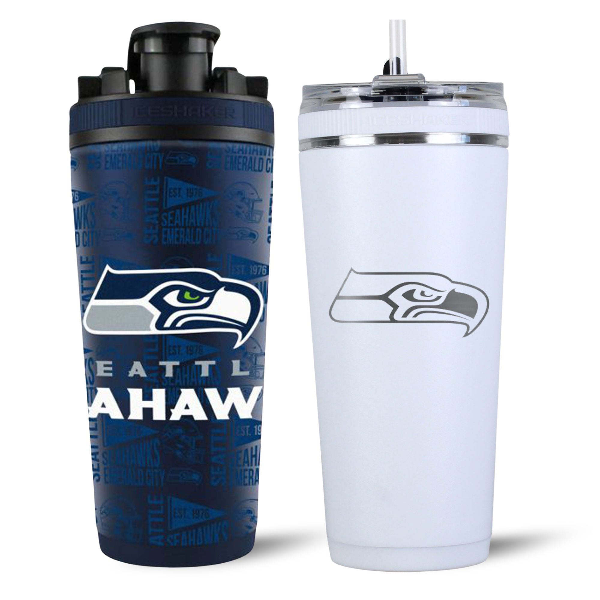 Seattle Seahawks 4D Shaker & Flex Bottle Bundle