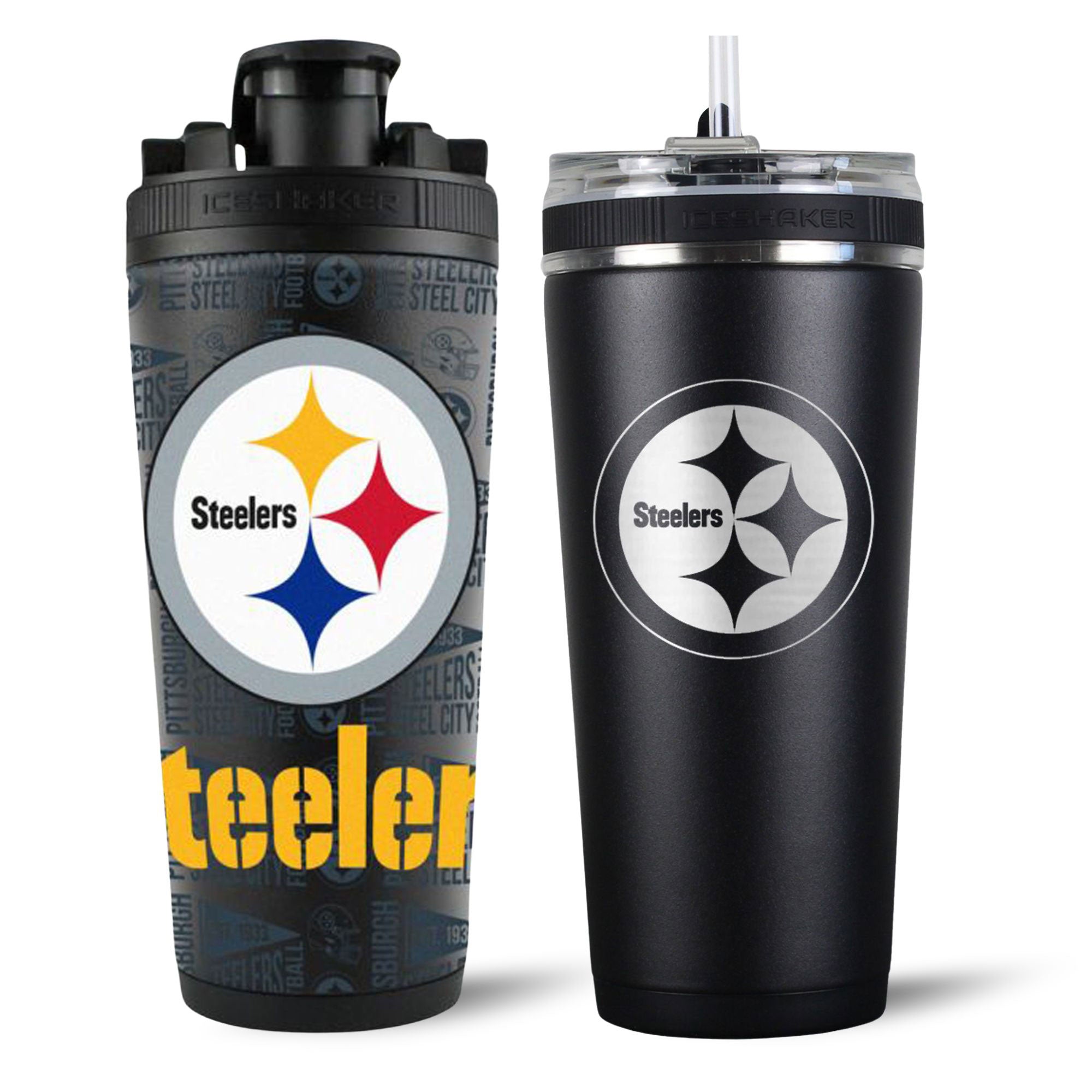 Pittsburgh Steelers 4D Shaker & Flex Bottle Bundle