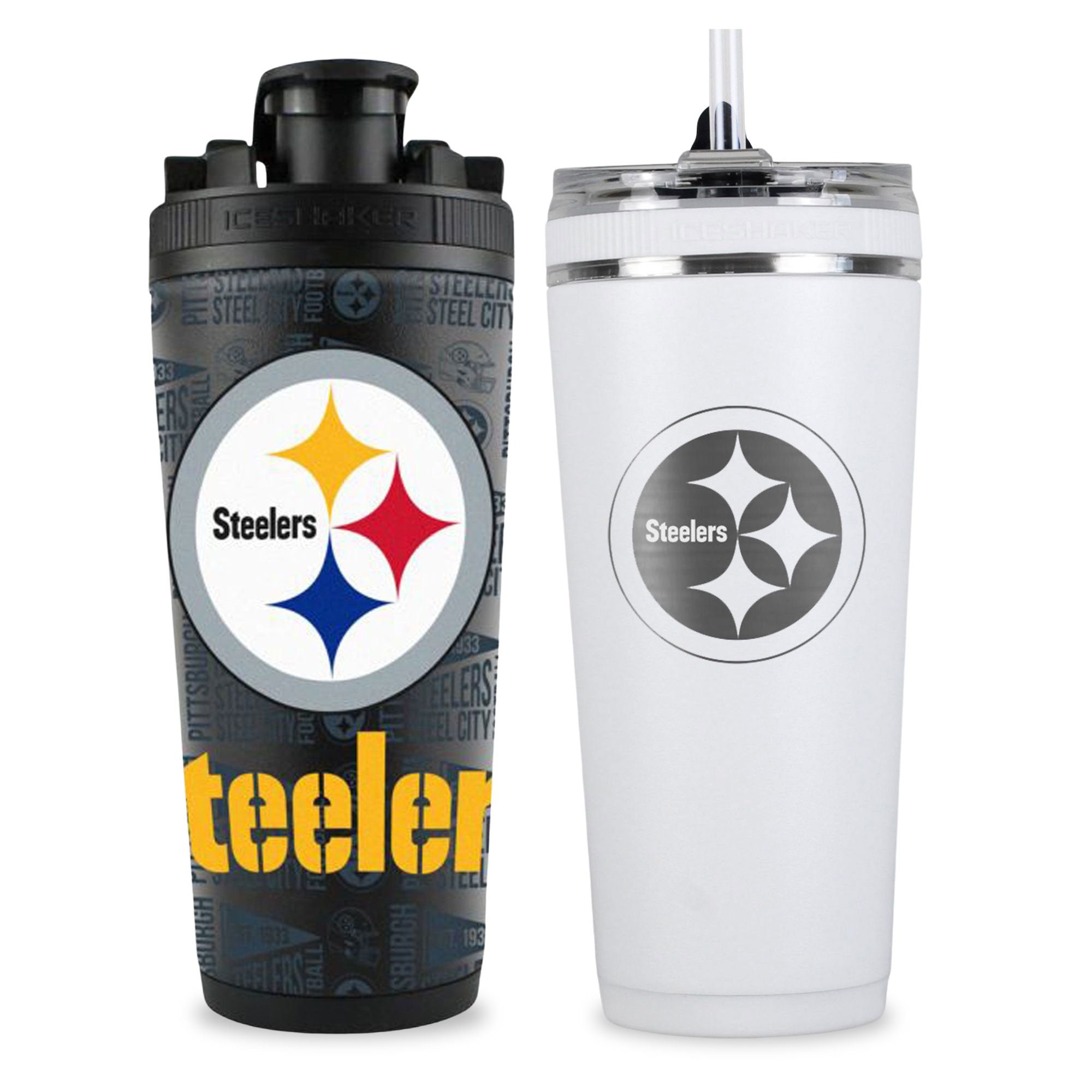 Pittsburgh Steelers 4D Shaker & Flex Bottle Bundle