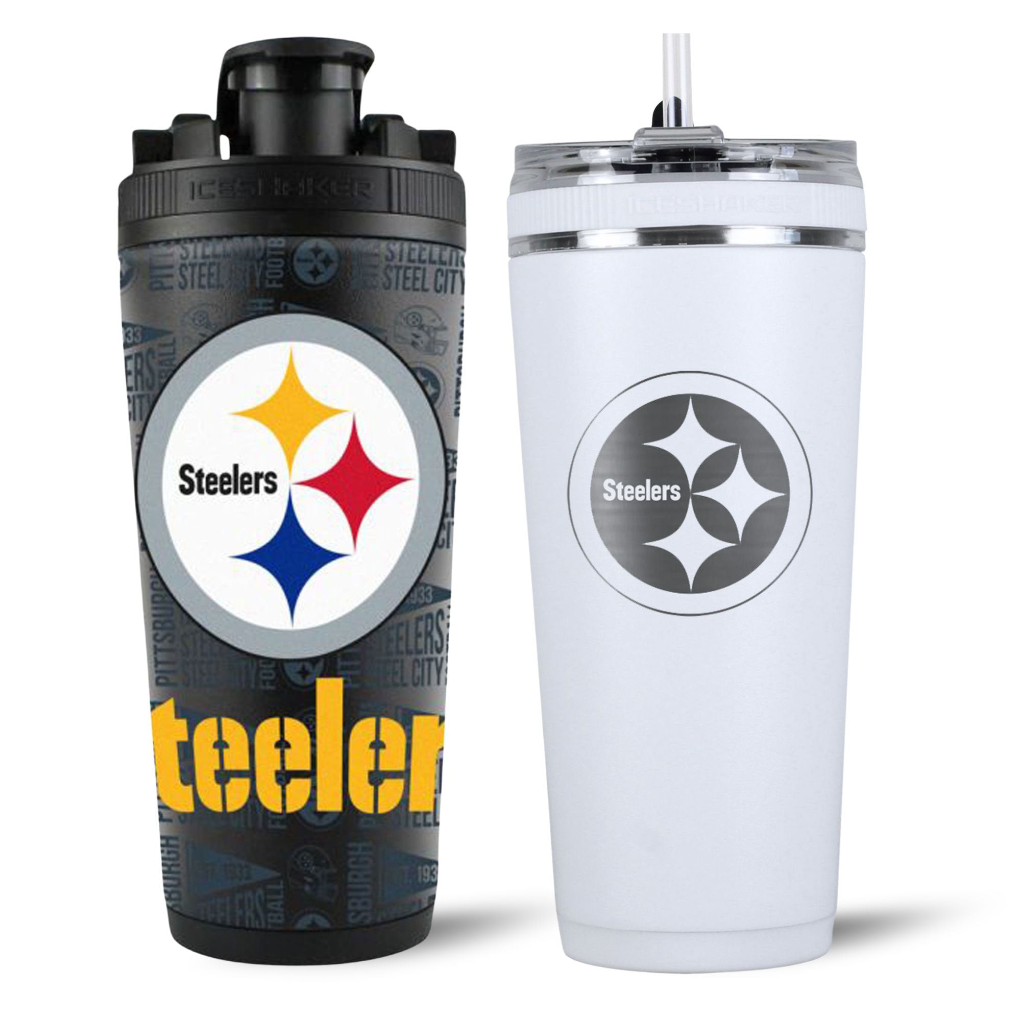 Pittsburgh Steelers 4D Shaker & Flex Bottle Bundle